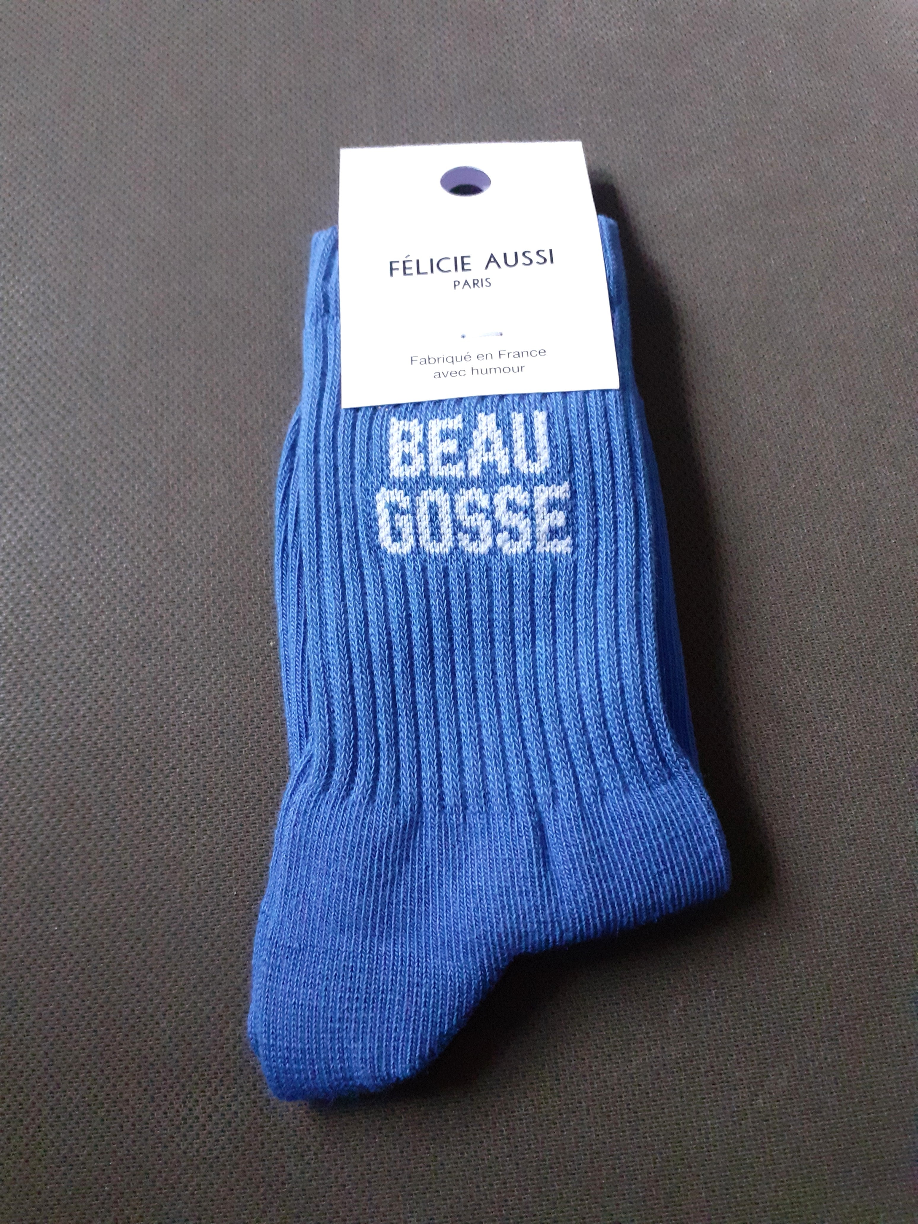 Chaussettes Enfant - Beau Gosse - bleu (3 tailles)