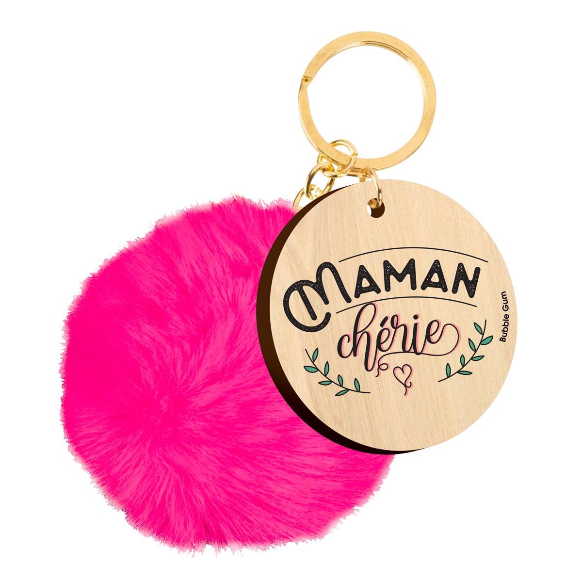 Wooden keyring with tassel - Dearest Mum