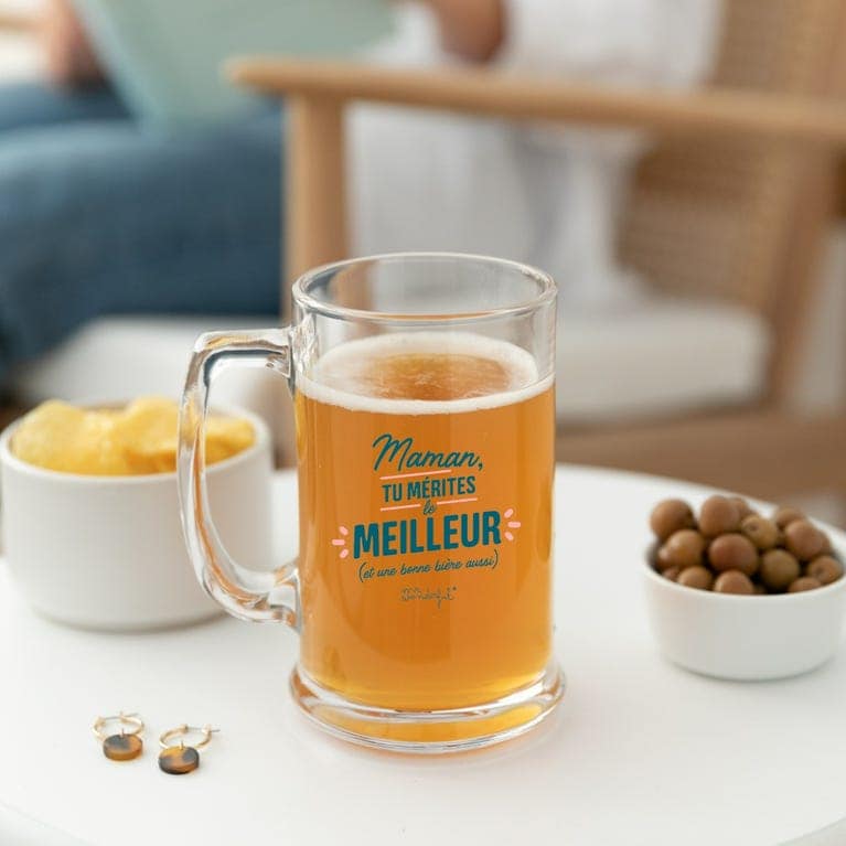 Chope à bière - Maman tu mérites le meilleur