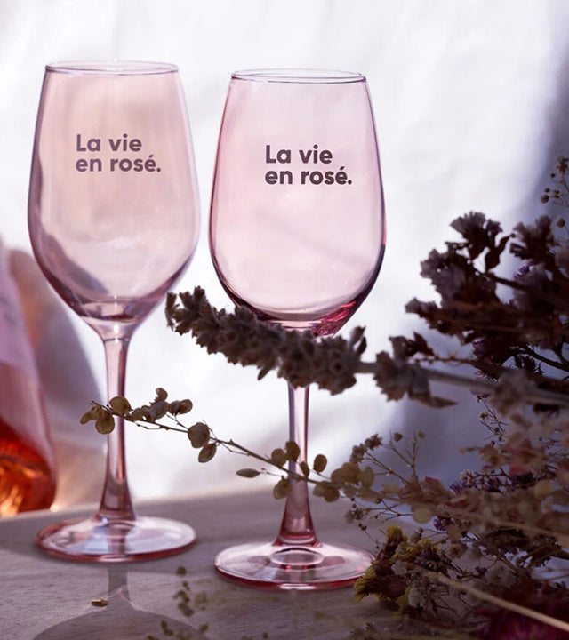 Coffret Duo verres à vin - La Vie en Rosé