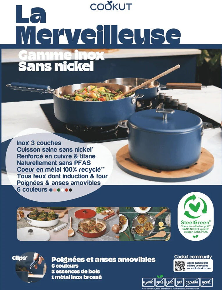 La Merveilleuse casserole en INOX – 20cm – Myrtille