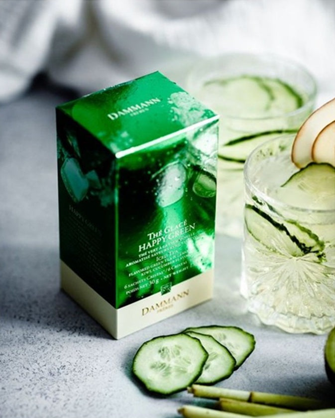 Dammann Frères - Thé vert Happy Green - 6 sachets (pour thé glacé) (DDM 02/2026)