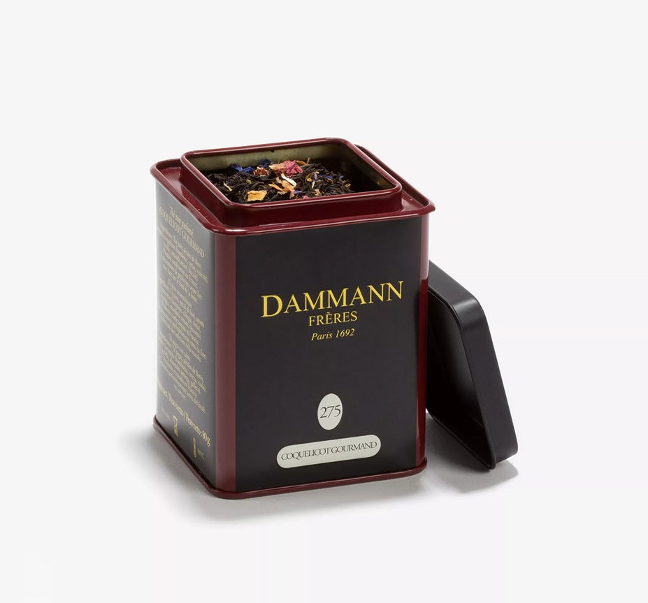Dammann Frères - Thé noir Coquelicot Gourmand - boîte vrac 80gr