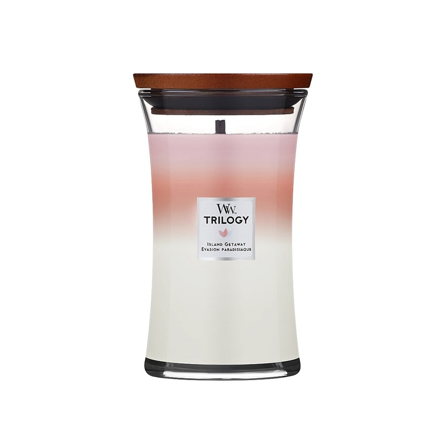 Woodwick Large Trilogy Island Getaway (Évasion Paradisiaque) 609gr