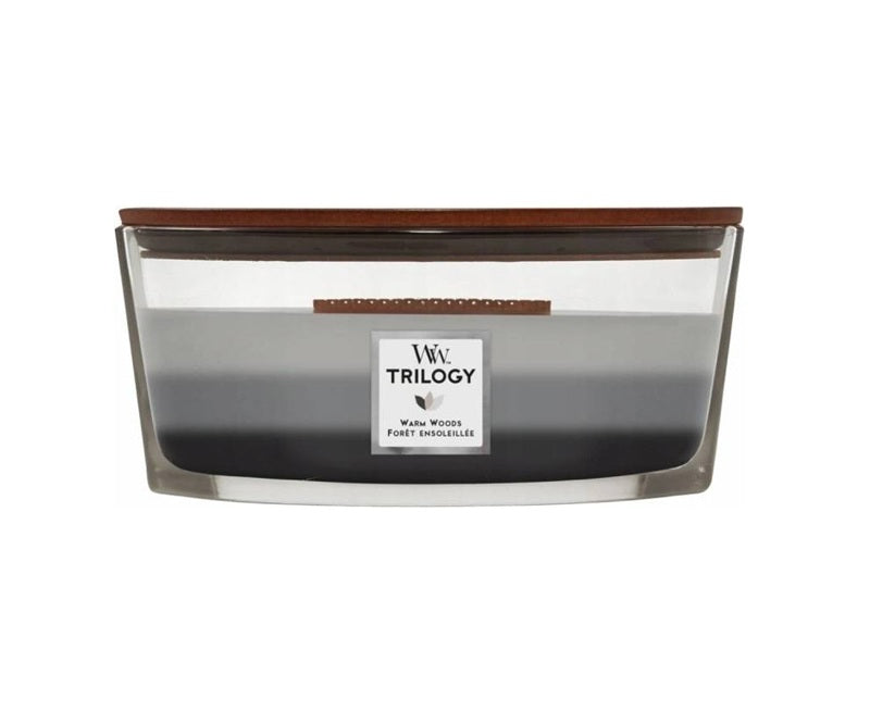 Woodwick Ellipse Trilogy Warm Woods (Forêt Ensoleillée) 453gr