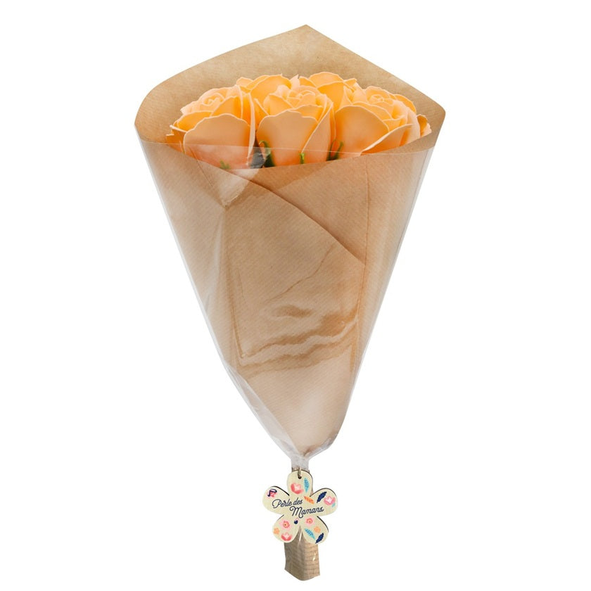 Bouquet 9 roses de savon - Perle des Mamans