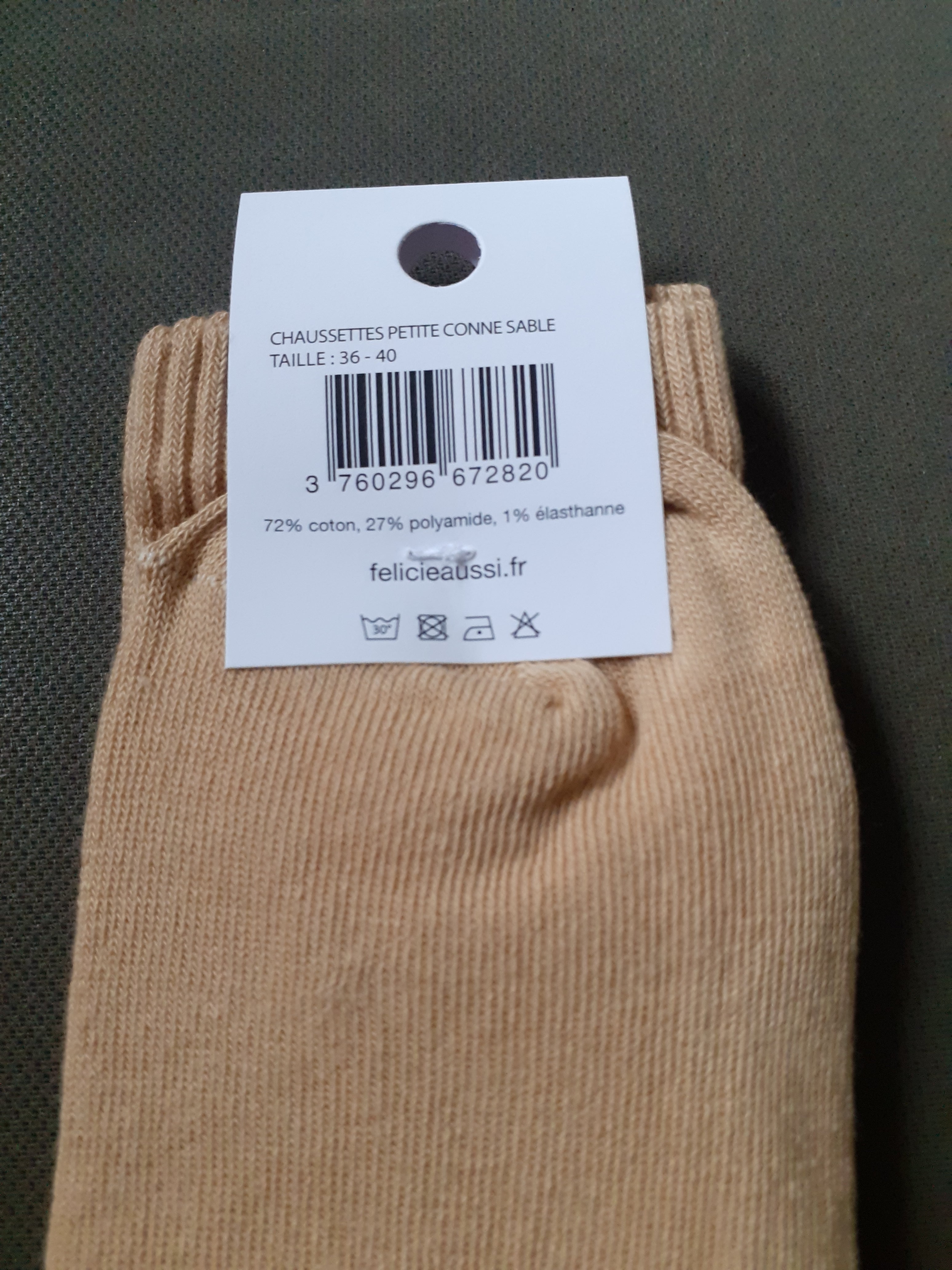Chaussettes - PETITE CONNE - sable 36/40