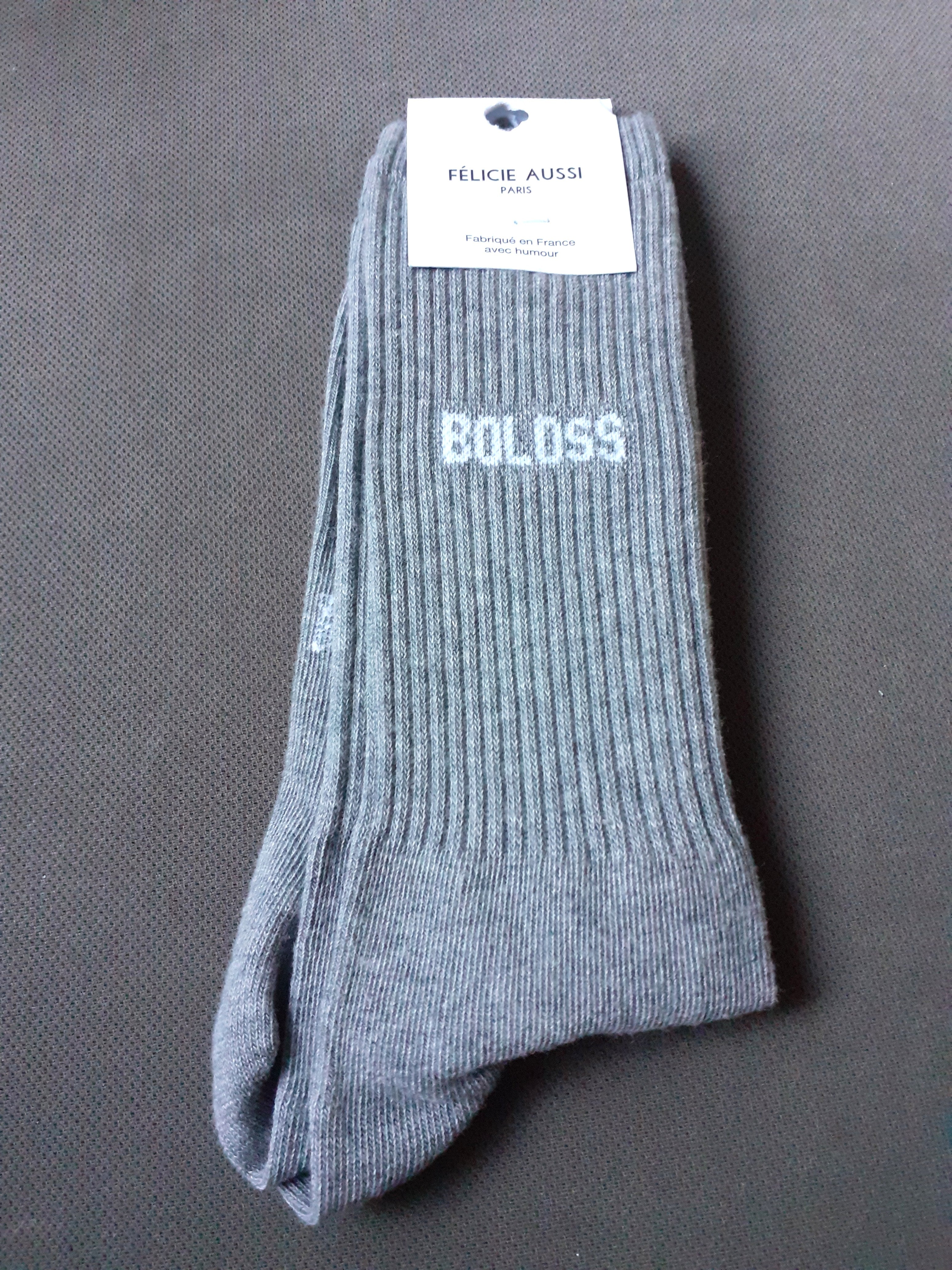 Chaussettes - BOLOSS - gris chiné 40/45