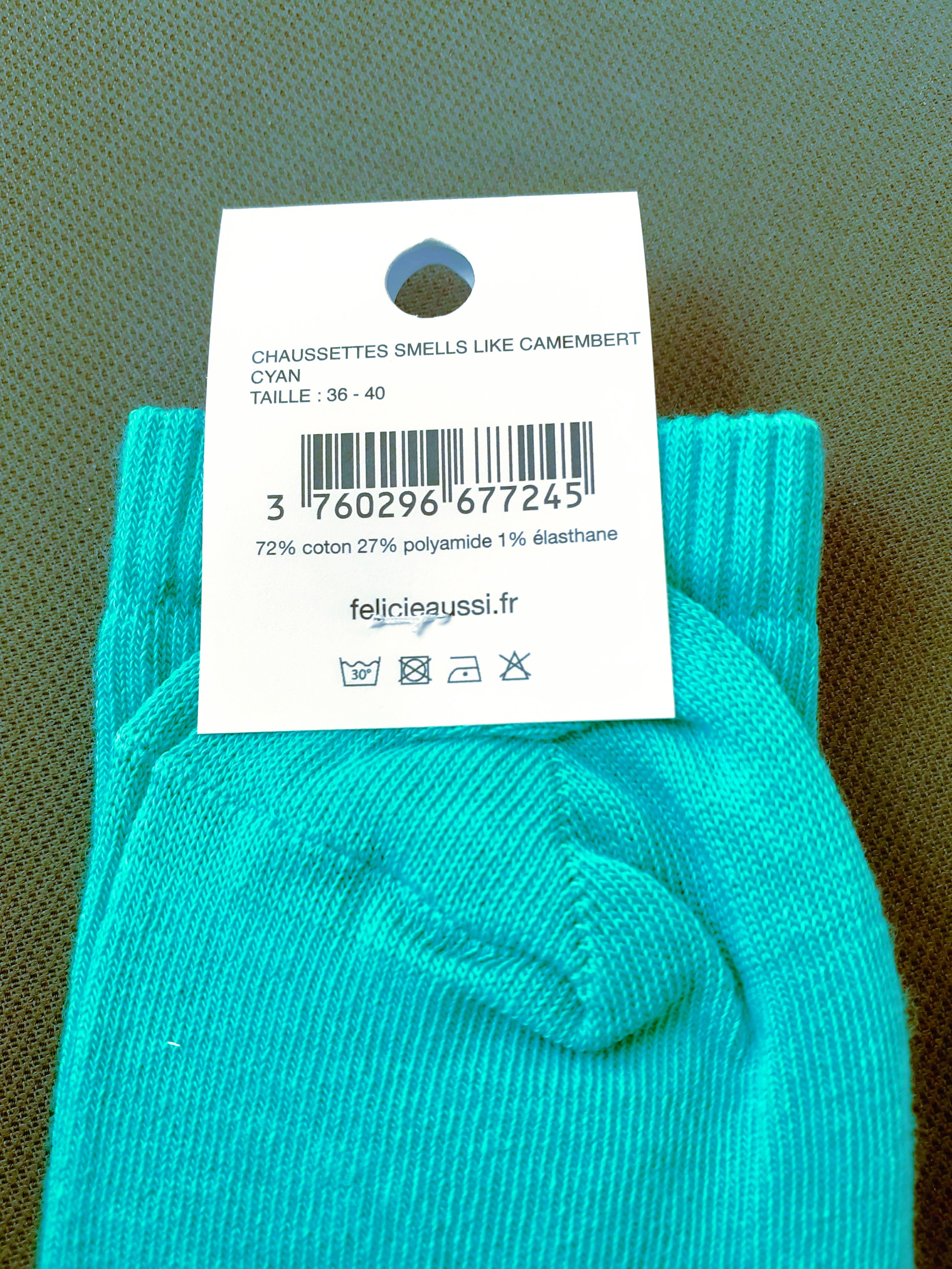 Chaussettes - Smells Like CAMEMBERT - cyan 36/40