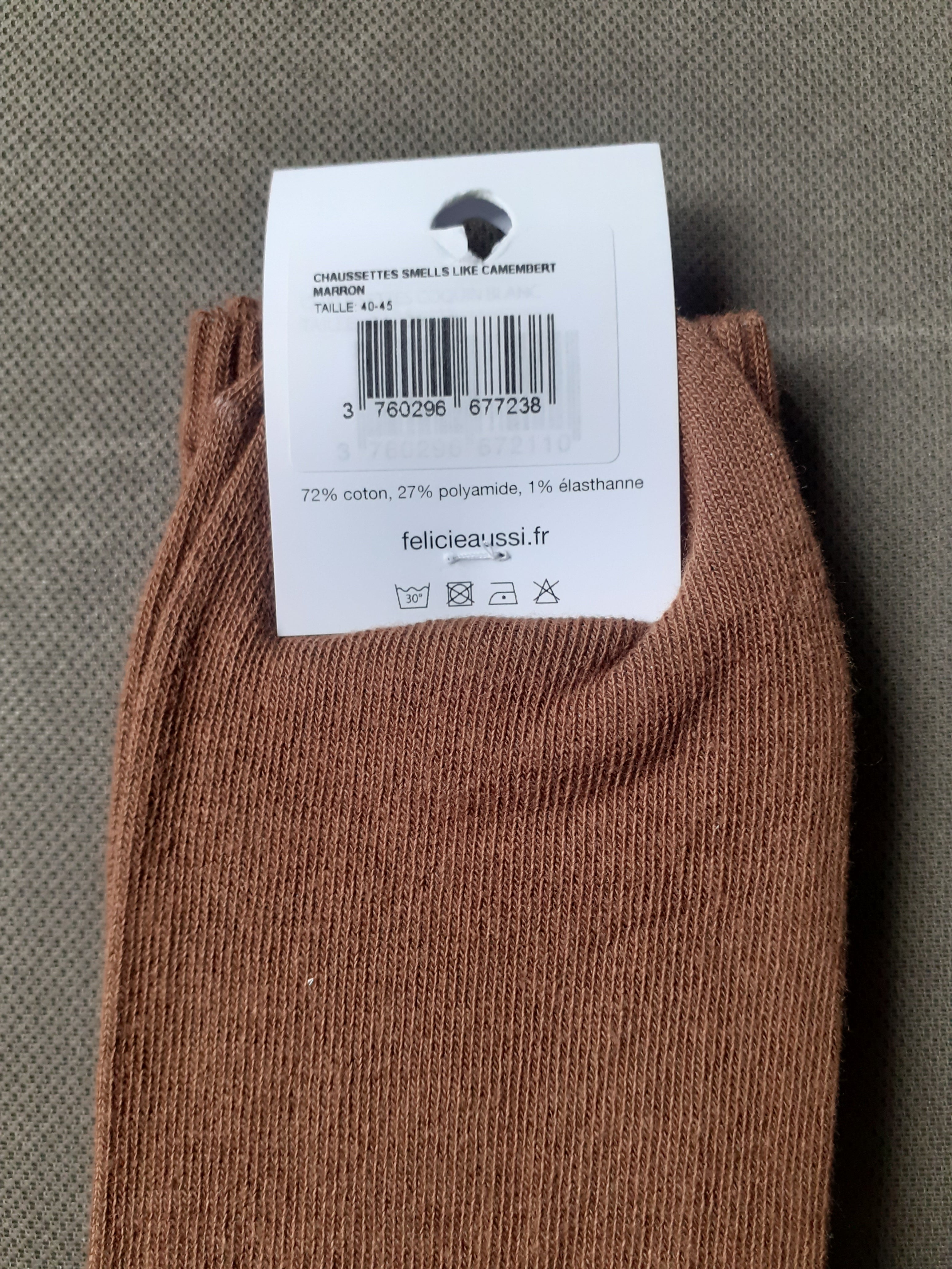 Chaussettes - Smells Like CAMEMBERT - marron 40/45