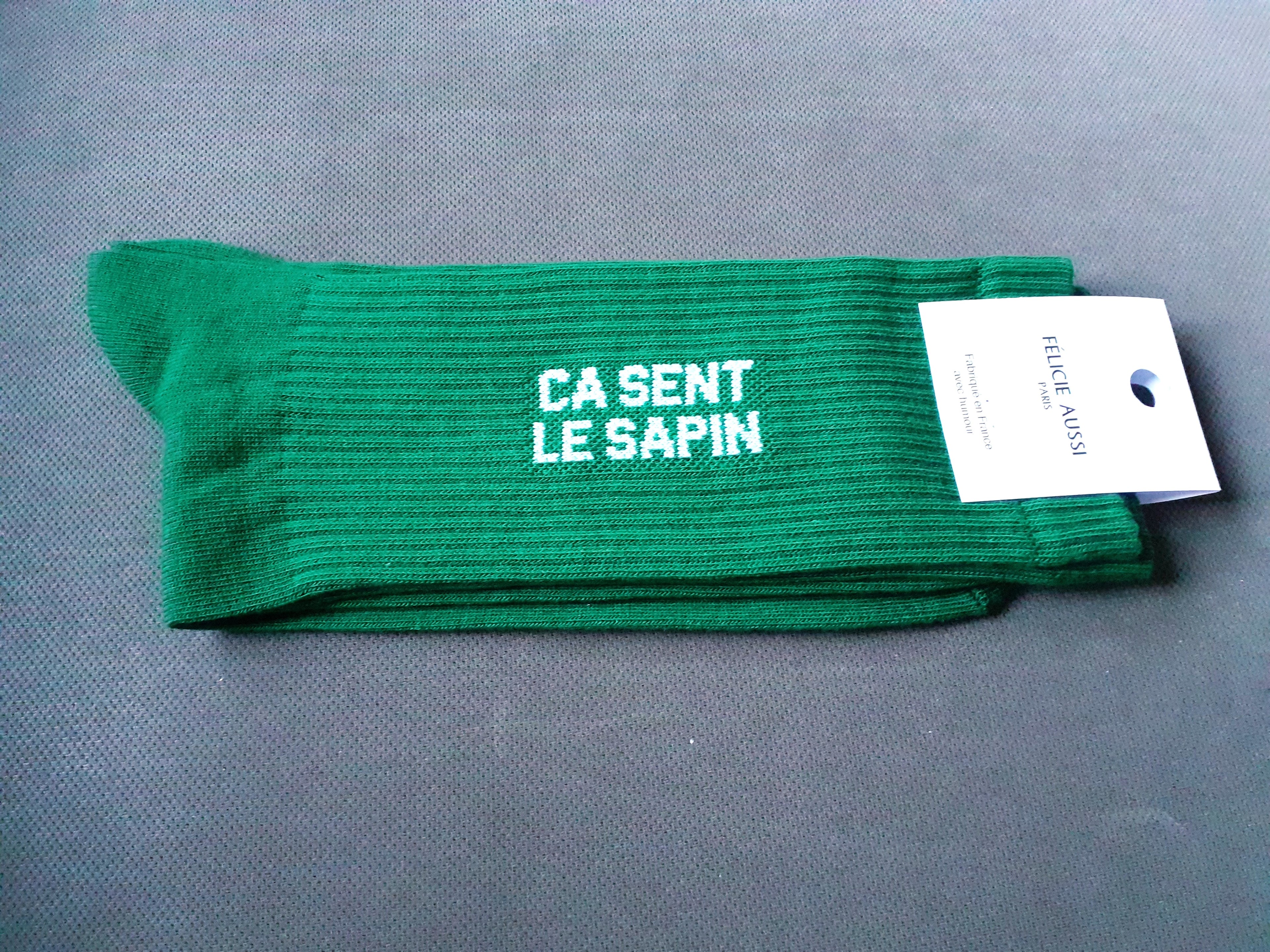 Chaussettes - Ça sent le Sapin - vert foncé 40/45