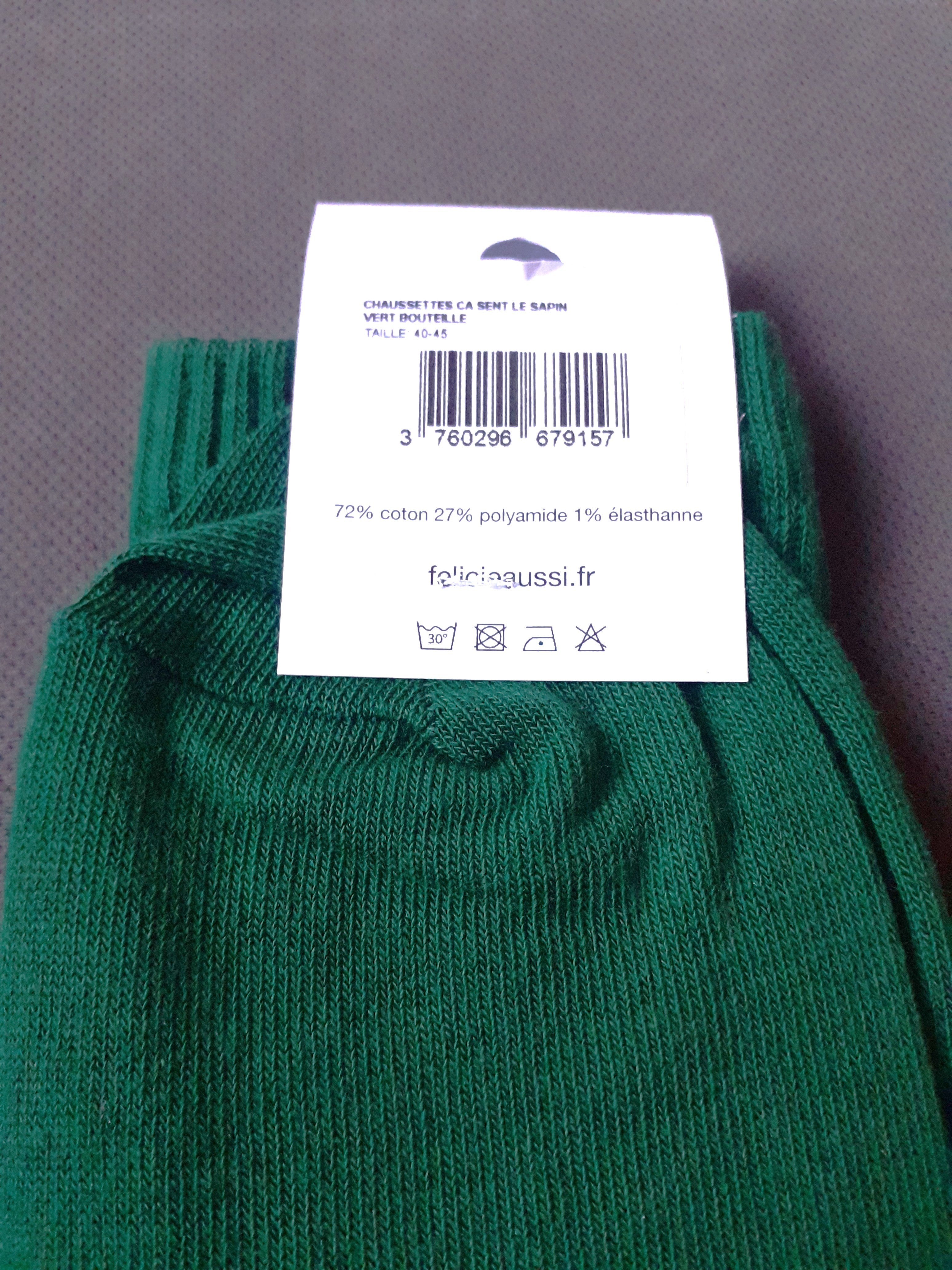 Chaussettes - Ça sent le Sapin - vert foncé 40/45