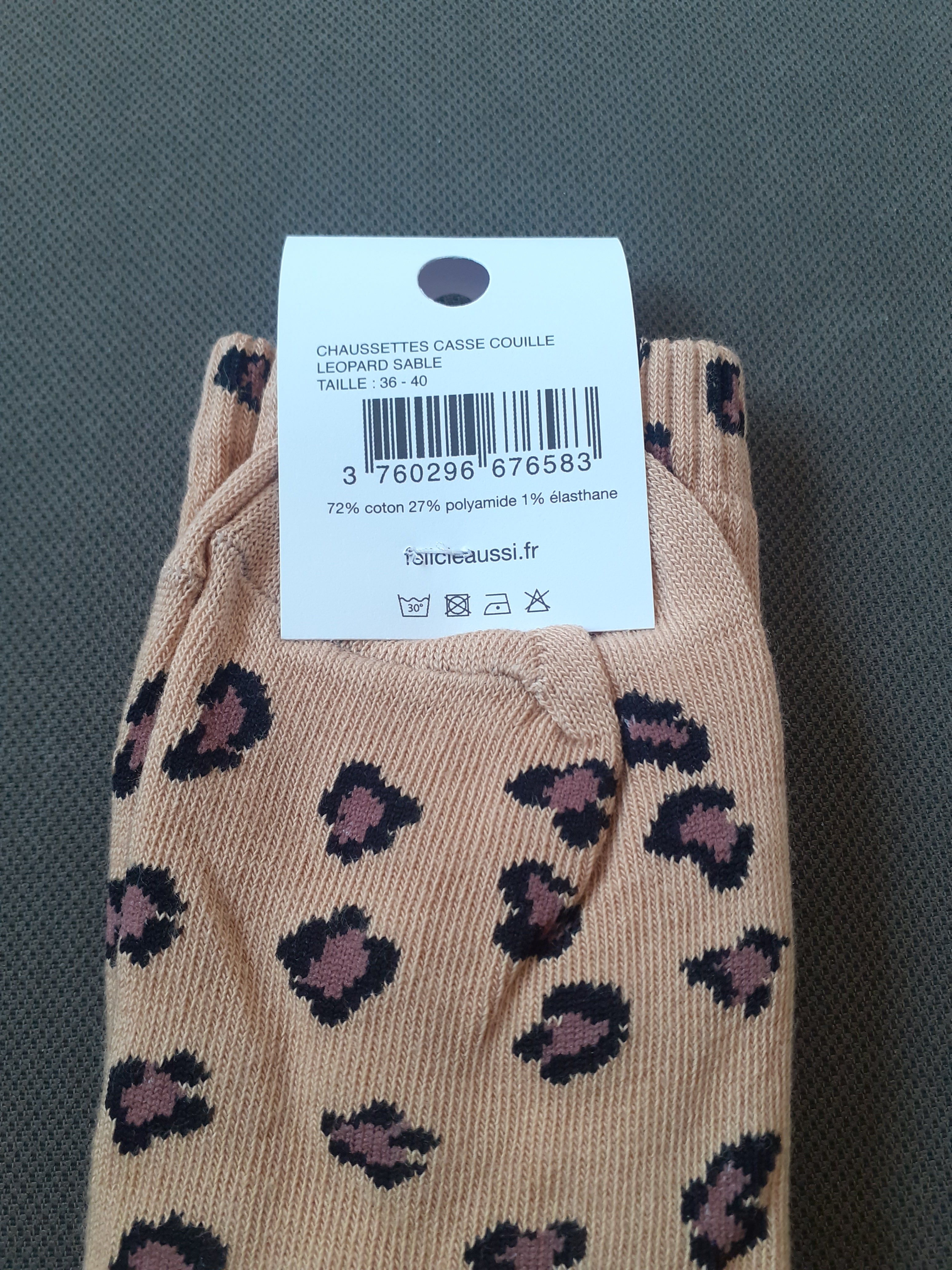 Chaussettes - CASSE COUILLE - léopard 36/40
