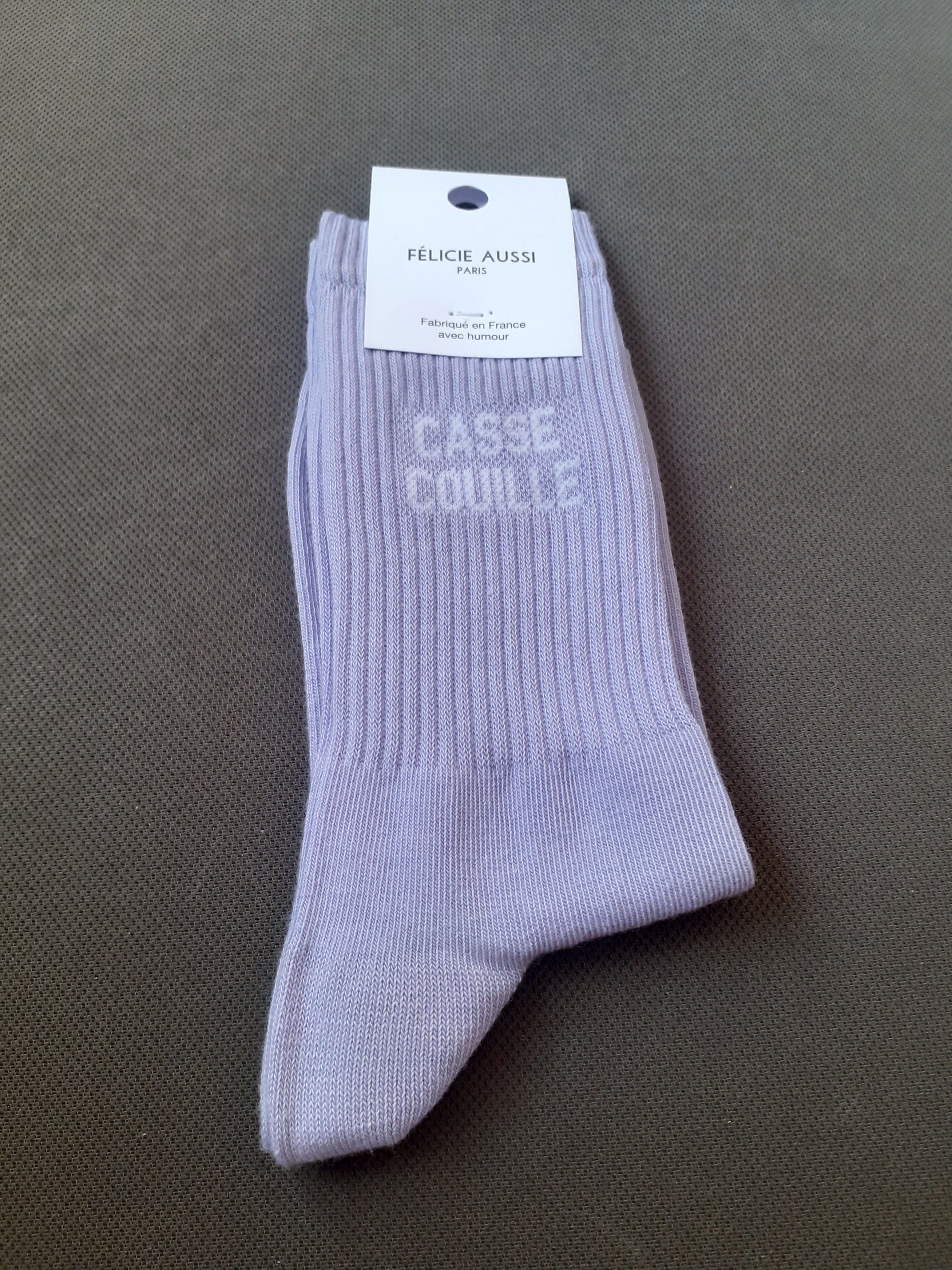 Chaussettes - CASSE COUILLE - mauve 36/40