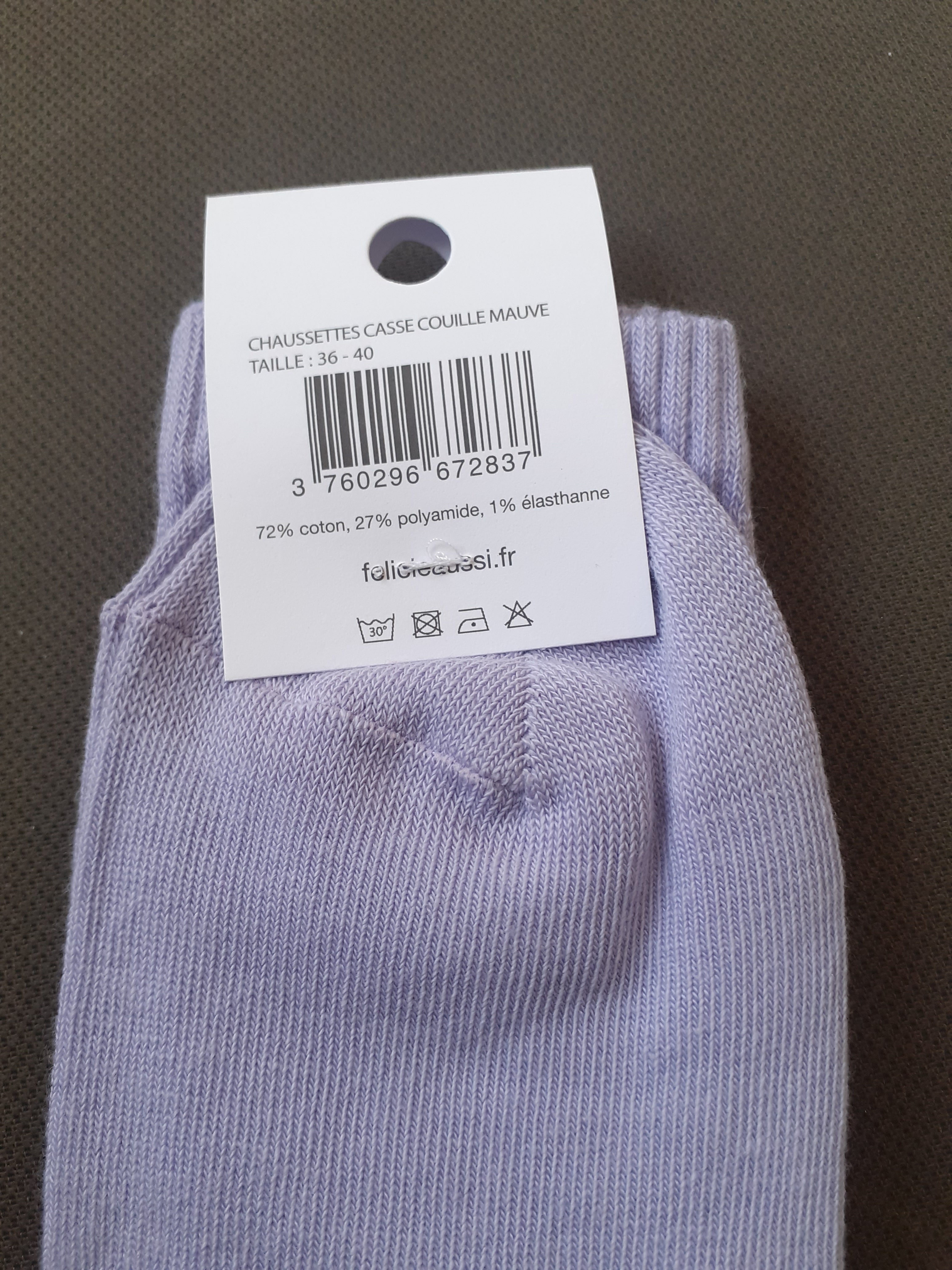 Chaussettes - CASSE COUILLE - mauve 36/40