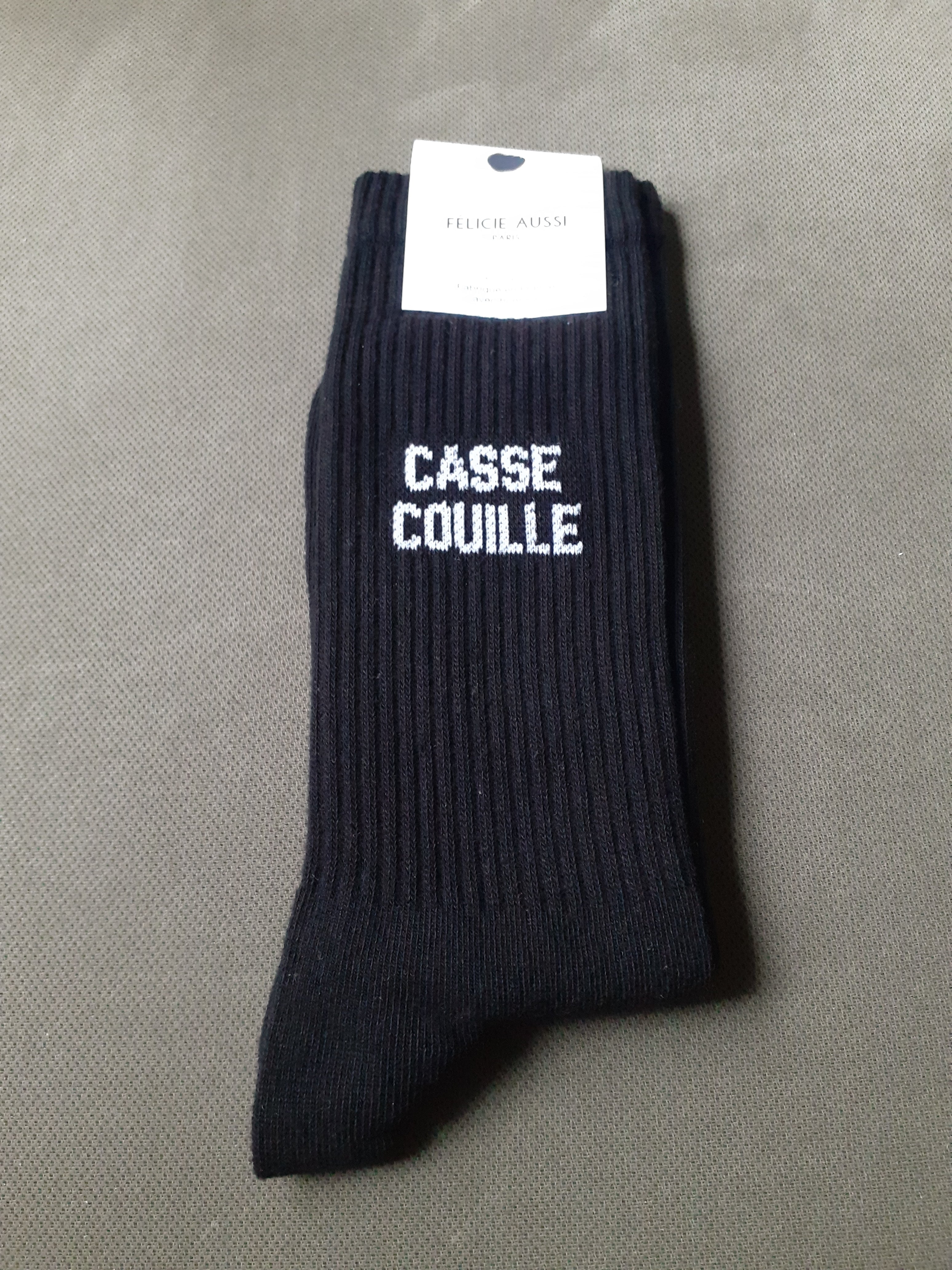Chaussettes - CASSE COUILLE - noire 40/45