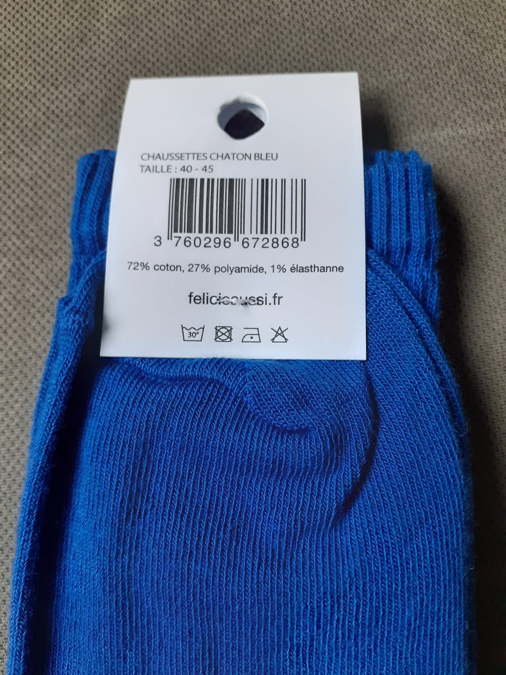 Chaussettes - CHATON - bleu 40/45