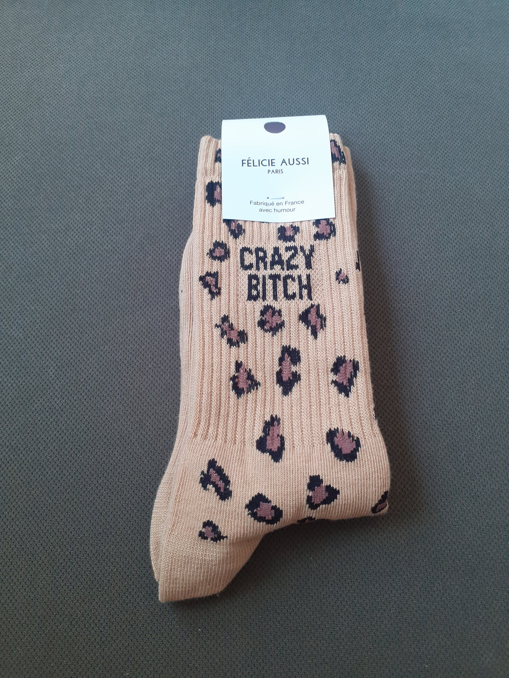 Chaussettes - CRAZY BITCH - léopard 36/40