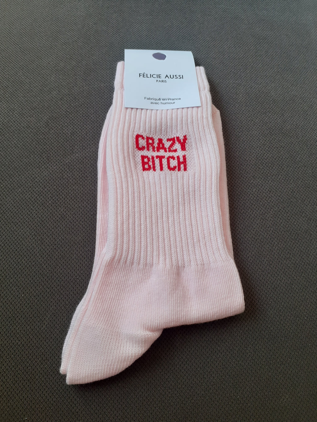 Chaussettes - CRAZY BITCH - rose 36/40