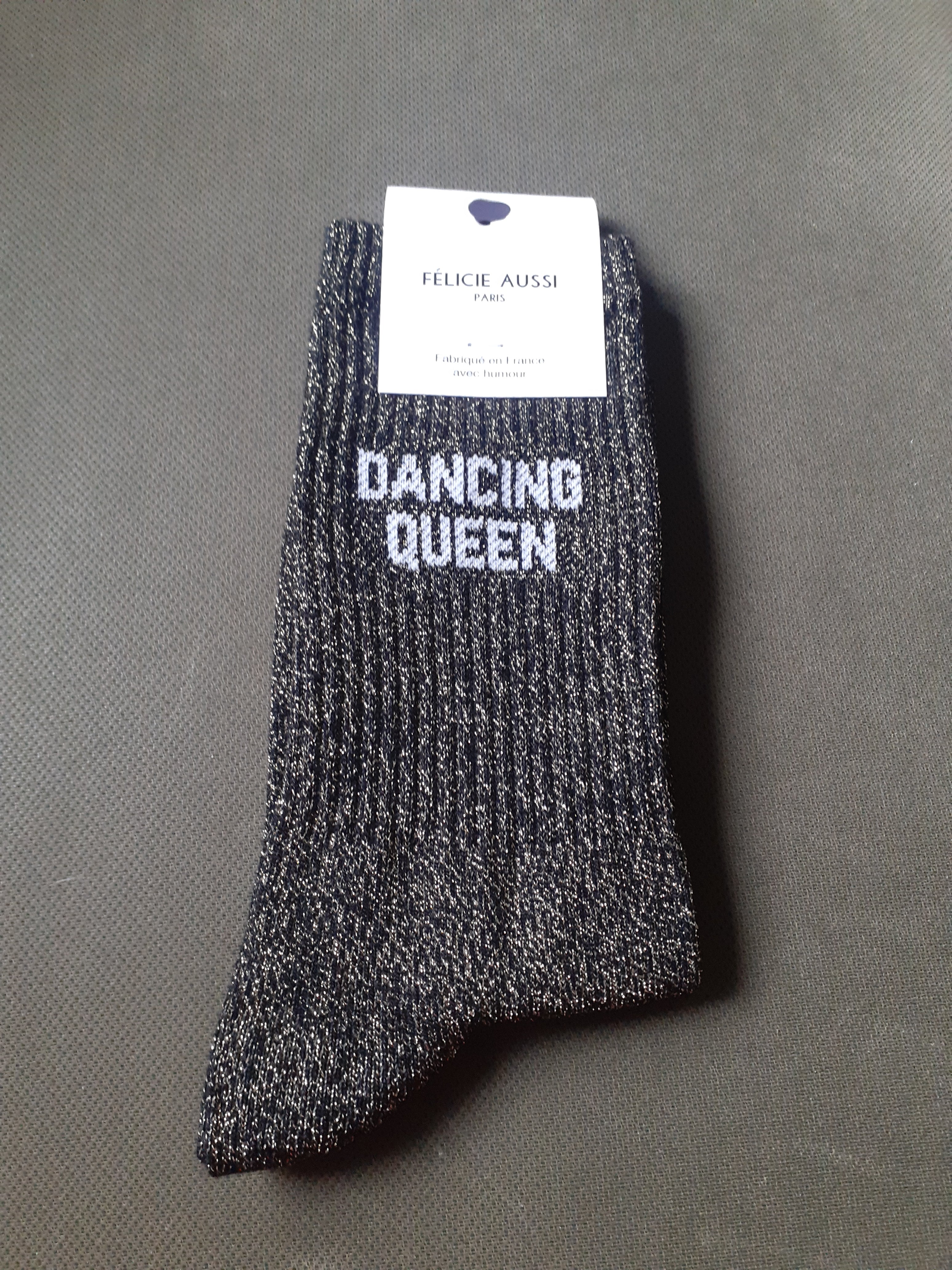 Sparkly socks - Dancing Queen - black 36/40