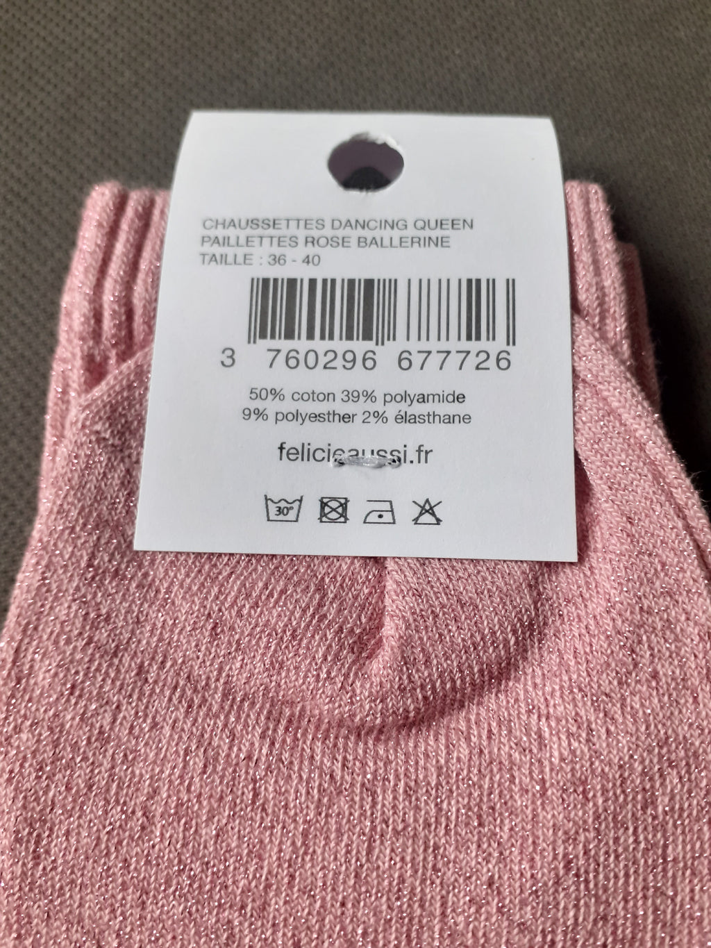 Glitter socks - Dancing Queen - ballerina pink 36/40