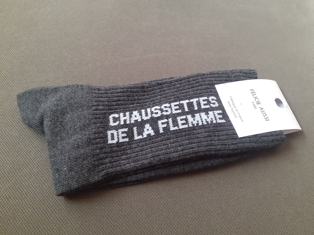 Chaussettes - De la FLEMME - anthracite chiné 36/40