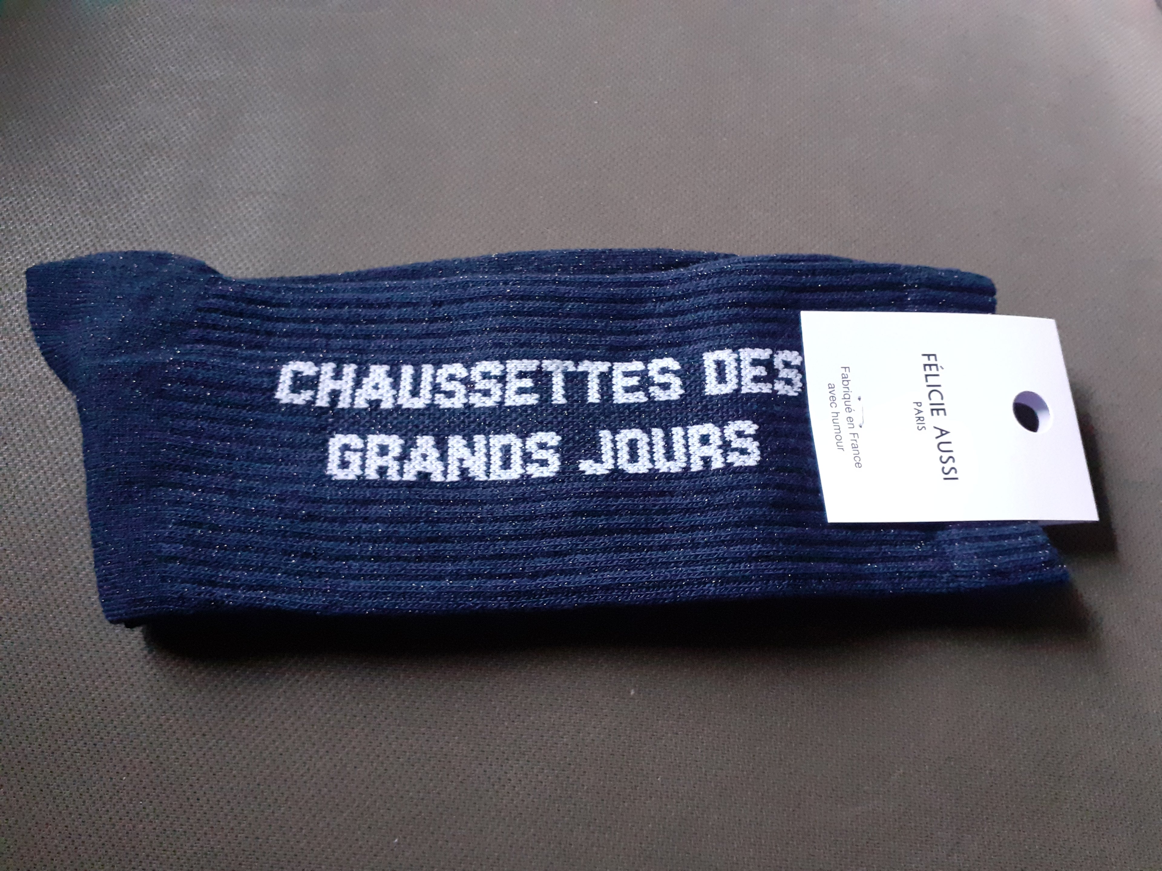 Glitter socks - Des Grands Jours - midnight blue 40/45