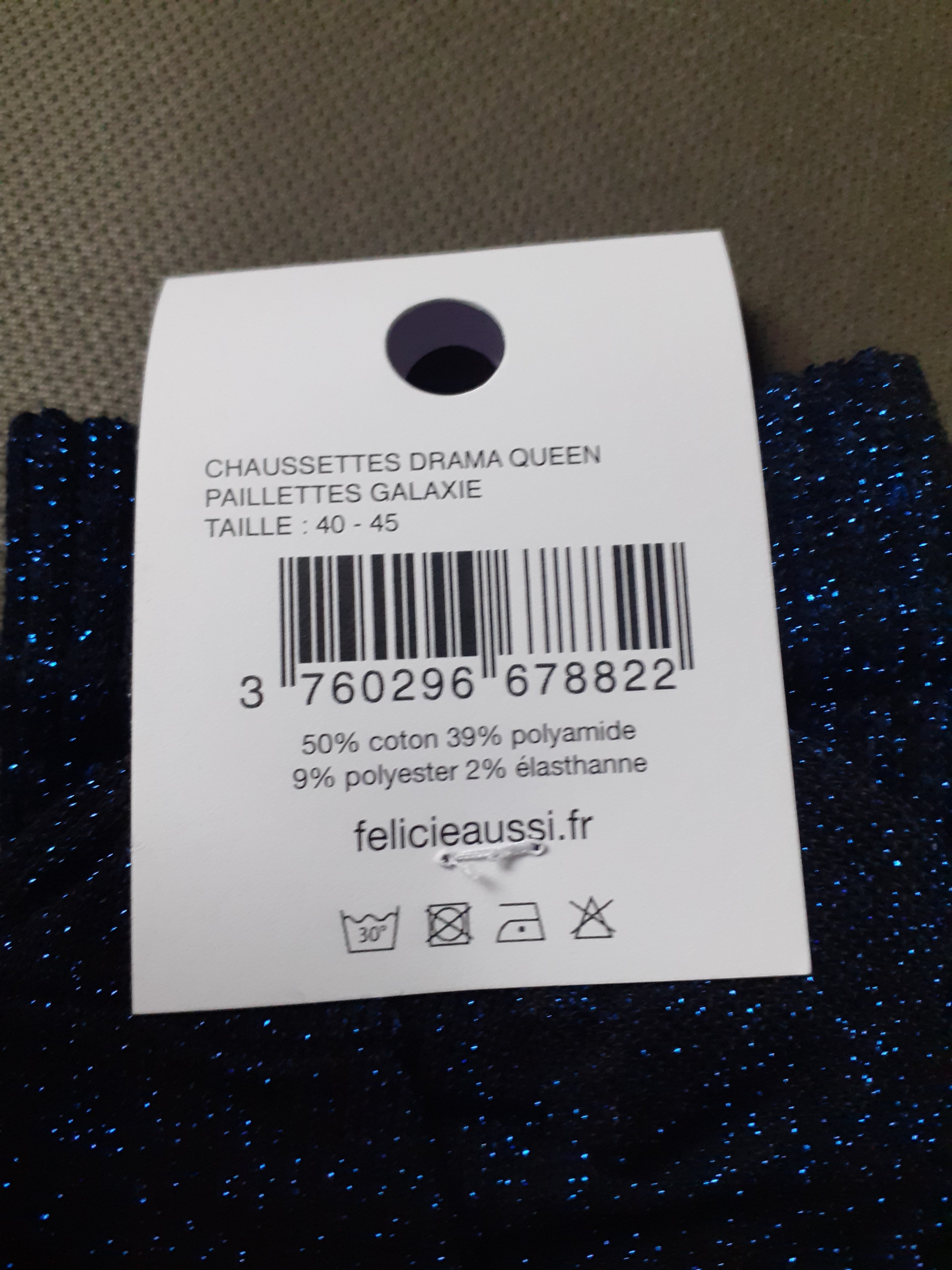 Glitter socks - Drama Queen - galaxy 40/45