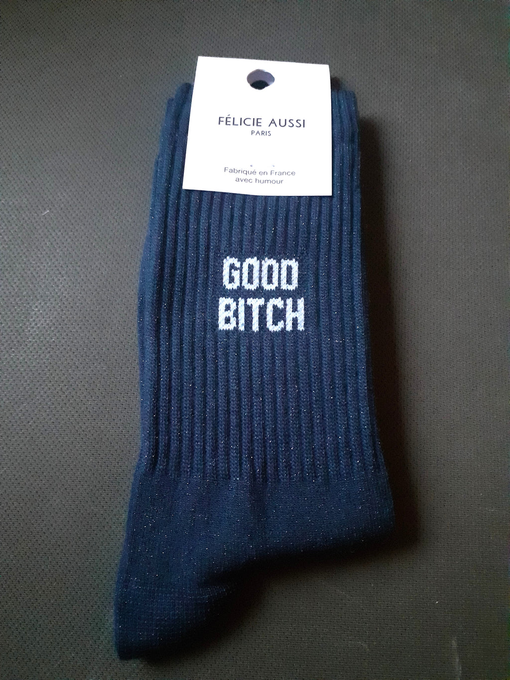 Sparkly Socks - GOOD BITCH - midnight blue 36/40