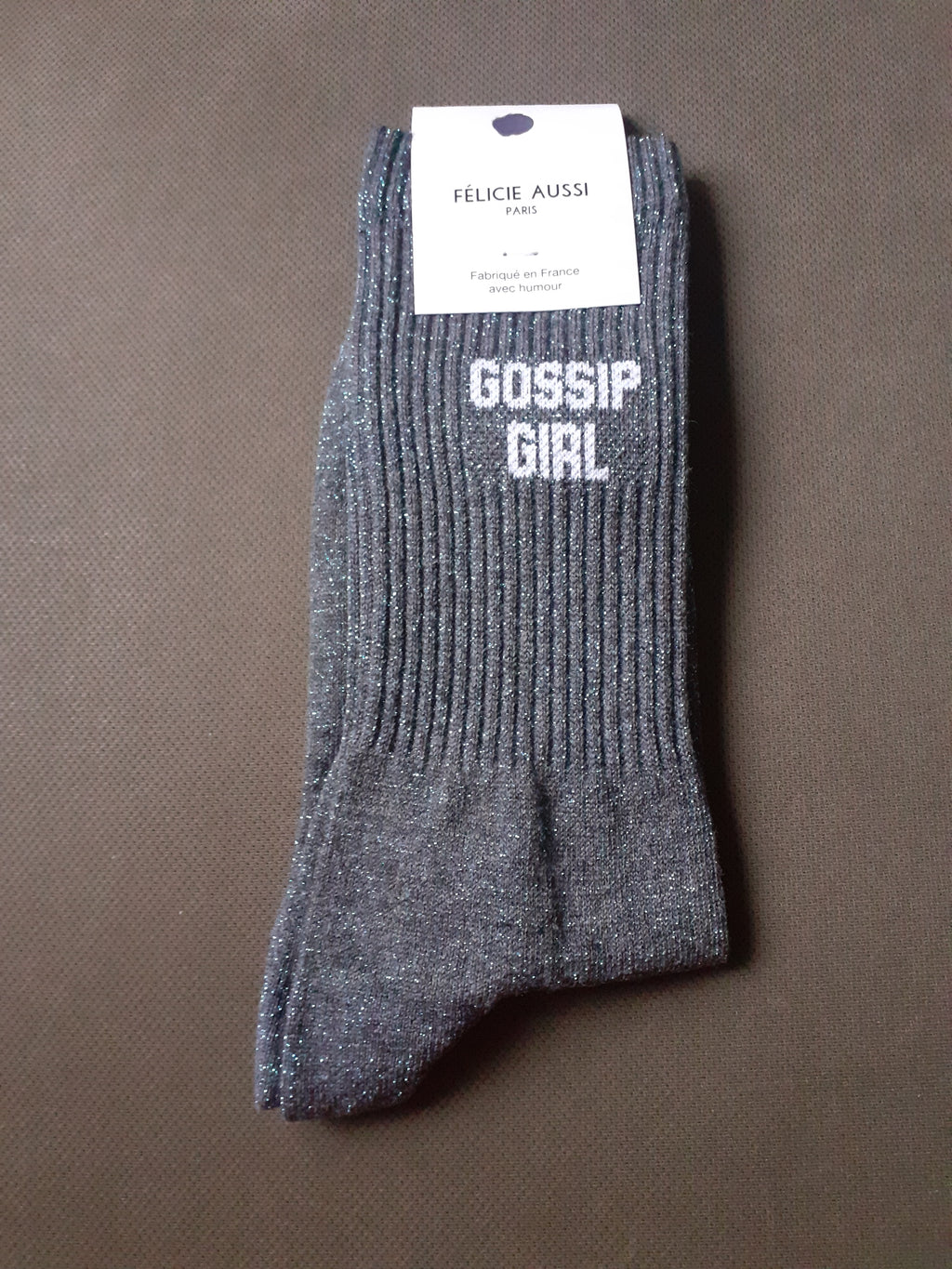 Sparkly socks - GOSSIP GIRL - anthracite 36/40