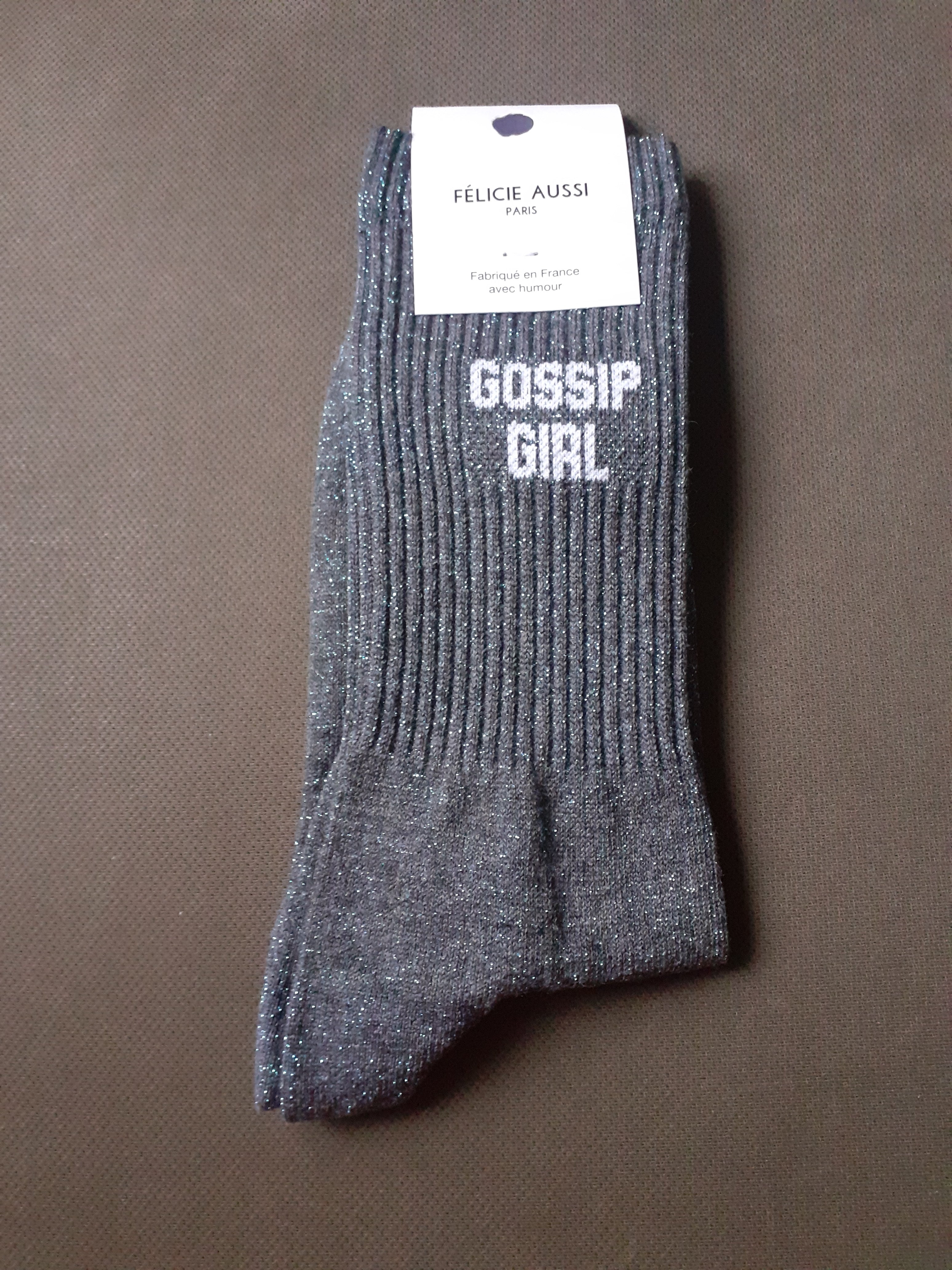 Sparkly socks - GOSSIP GIRL - anthracite 36/40