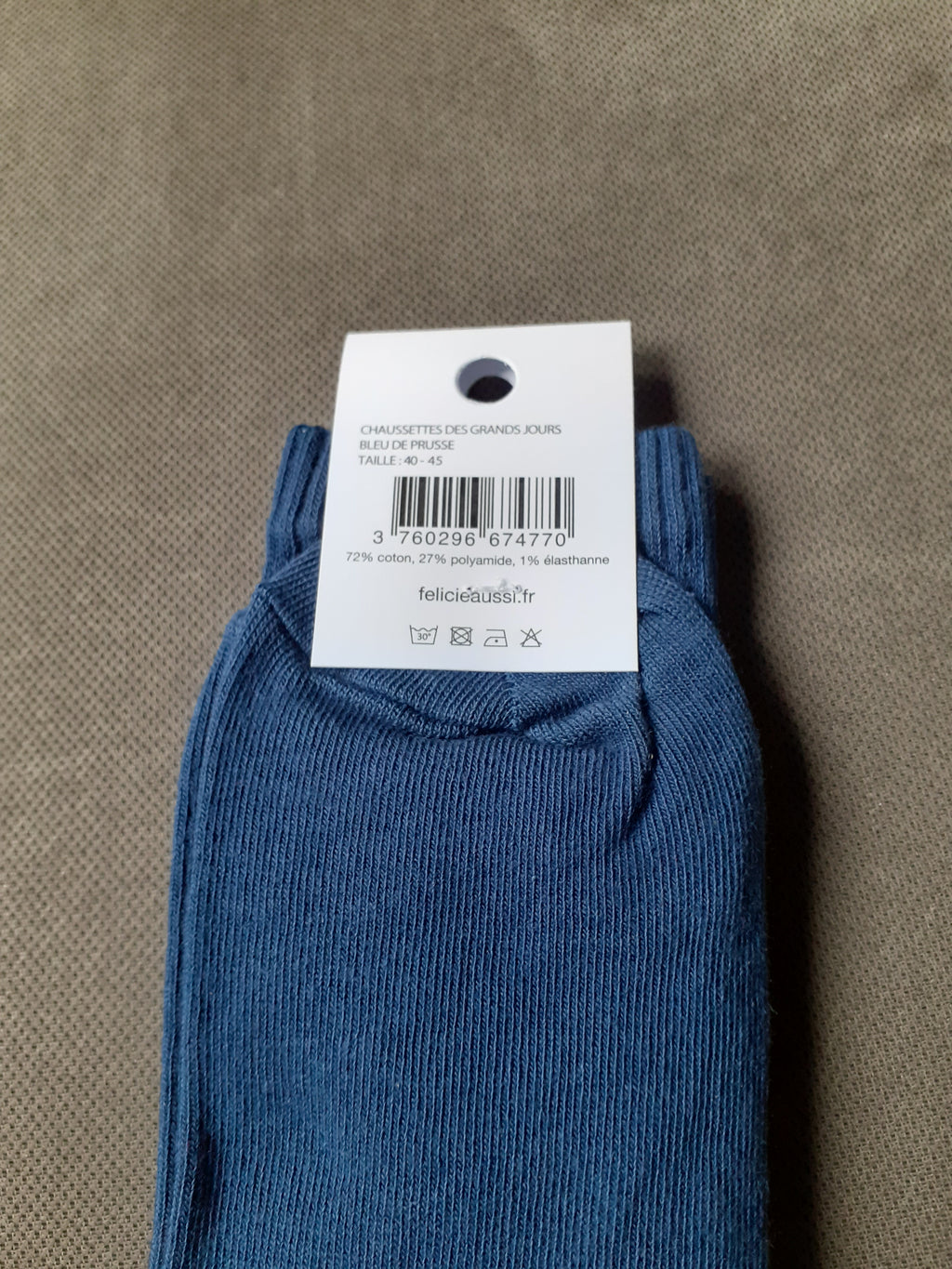 Chaussettes - Des Grands Jours - bleu de Prusse 40/45