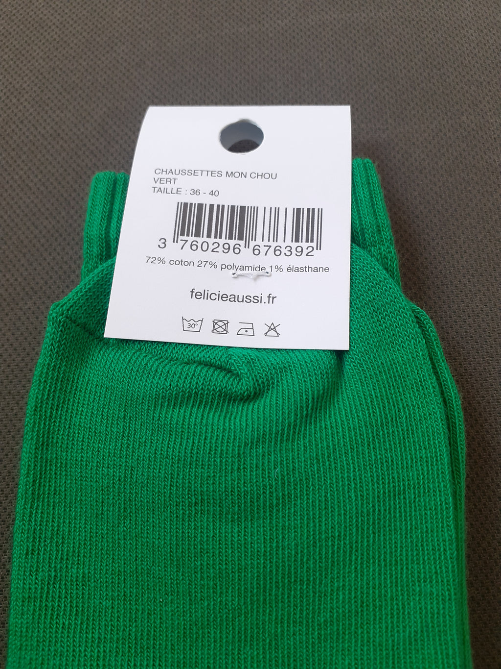 Chaussettes - MON CHOU - vert 36/40