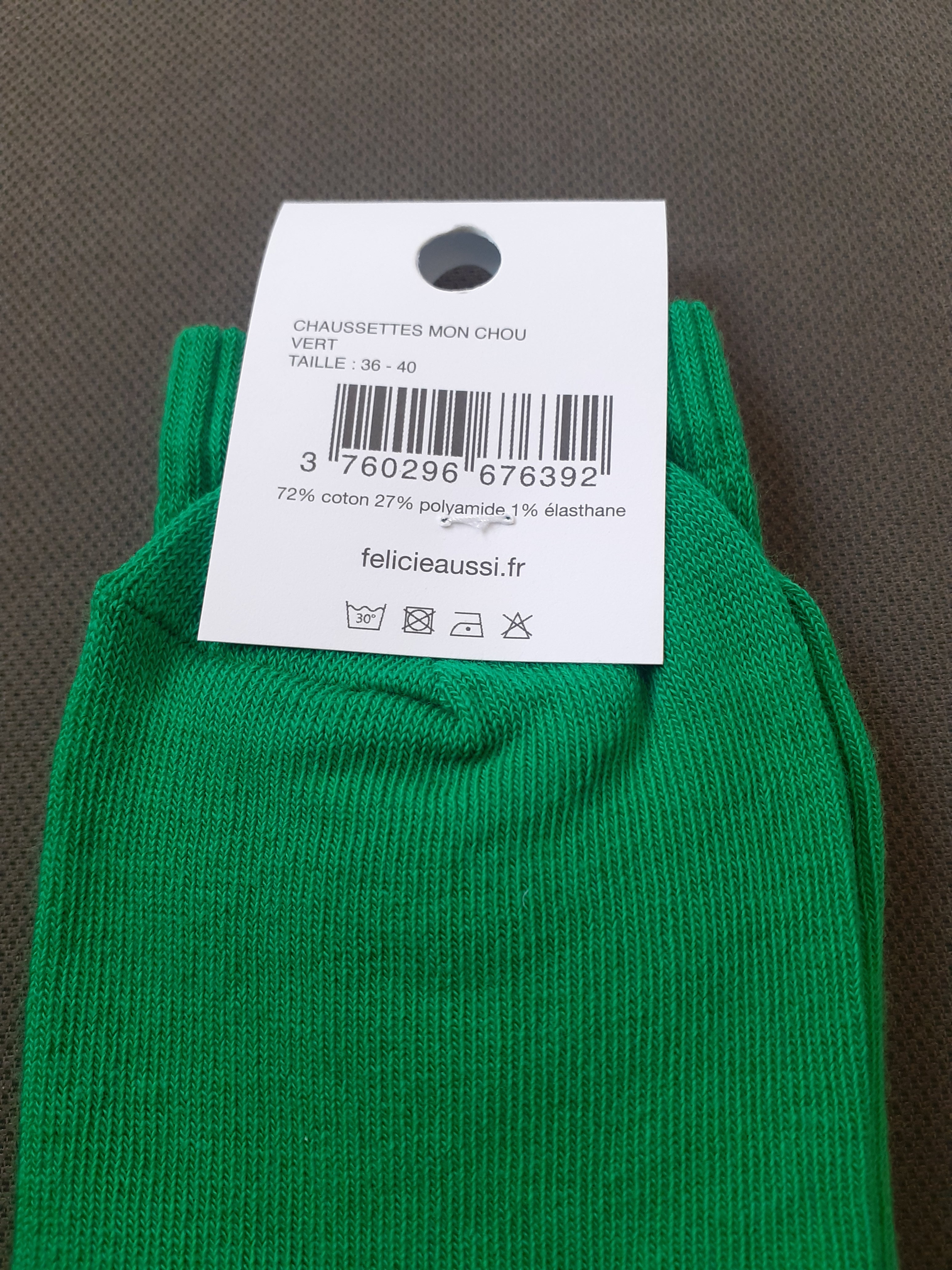 Chaussettes - MON CHOU - vert 36/40