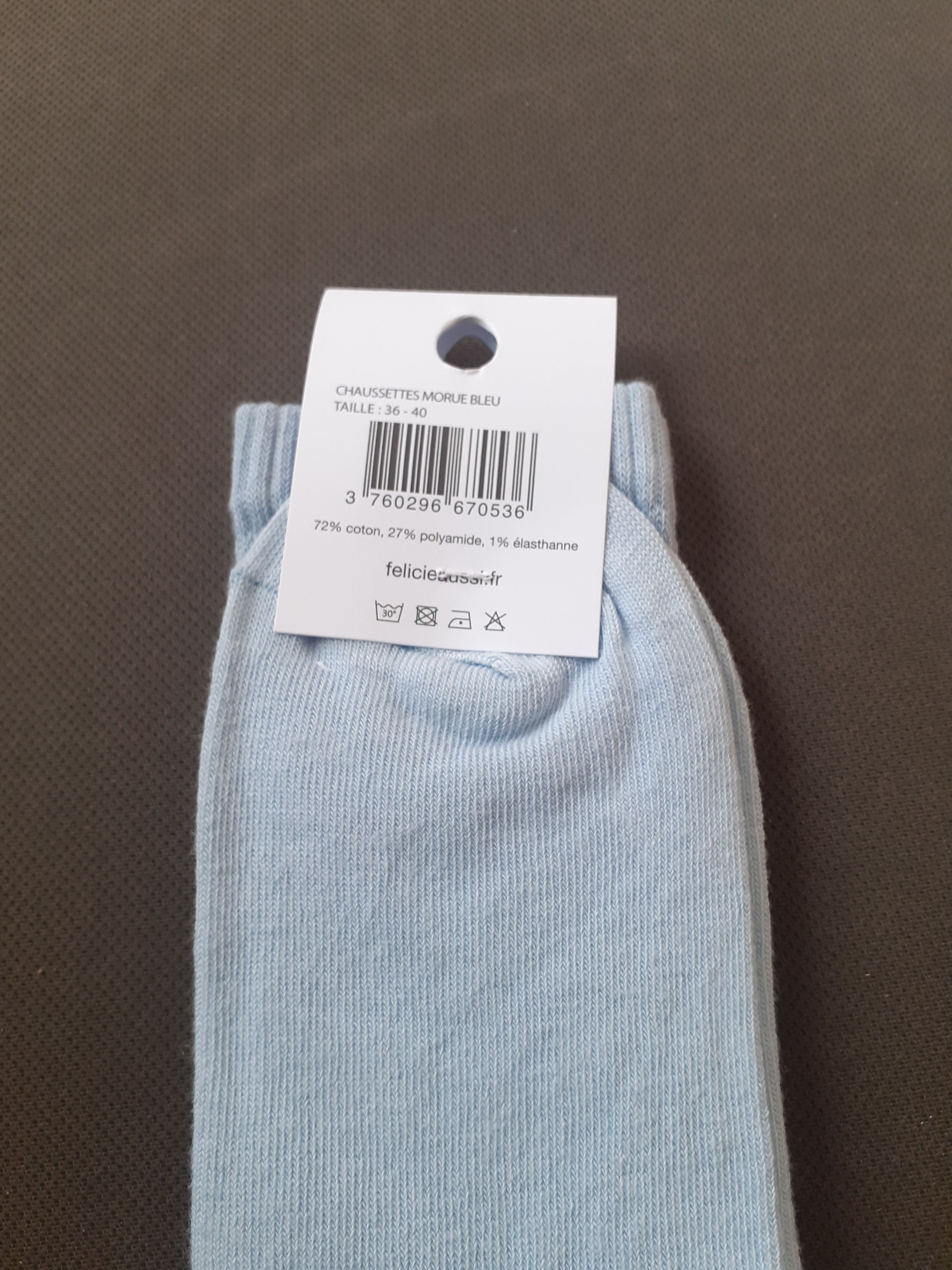 Chaussettes - MORUE - bleu ciel 36/40