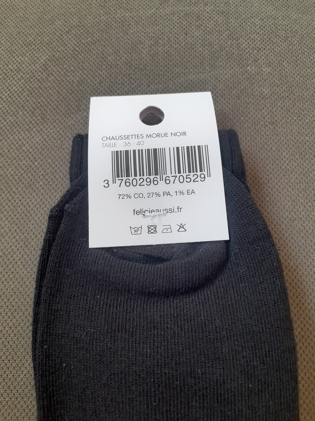 Chaussettes - MORUE - noire 36/40