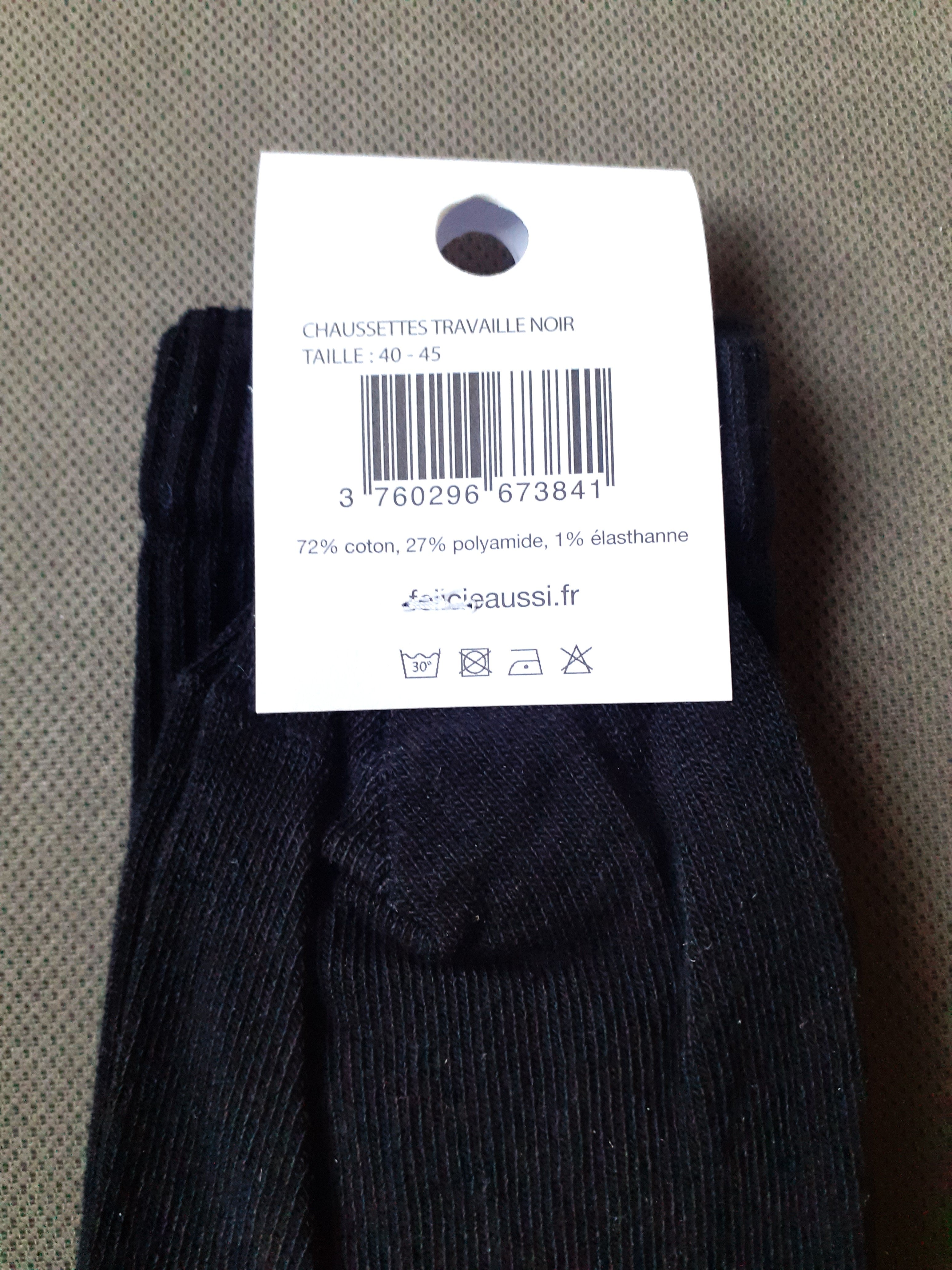 Chaussettes - Je Ne Travaille Pas Ici - noire 40/45