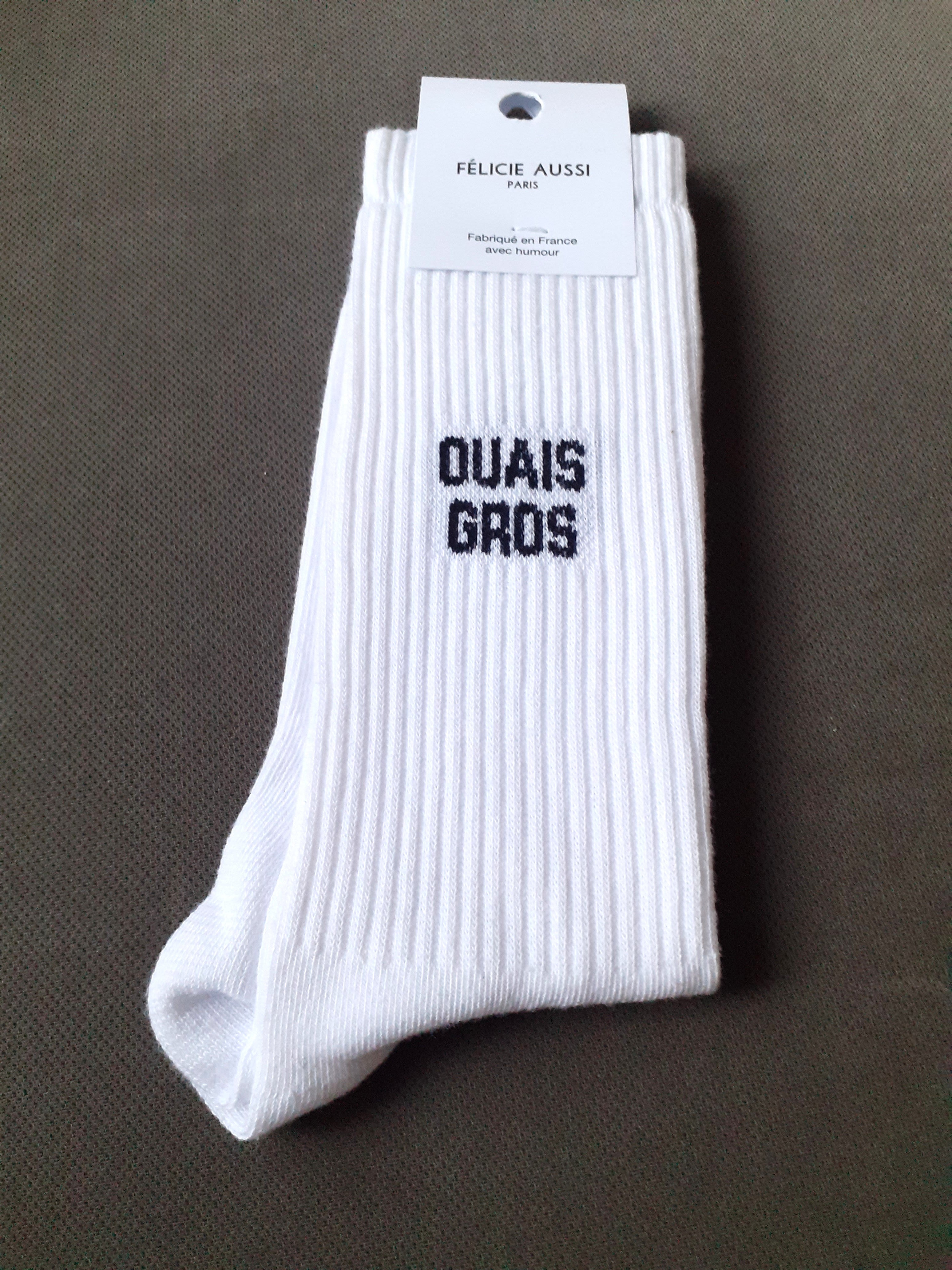Chaussettes - OUAIS GROS - blanc 40/45