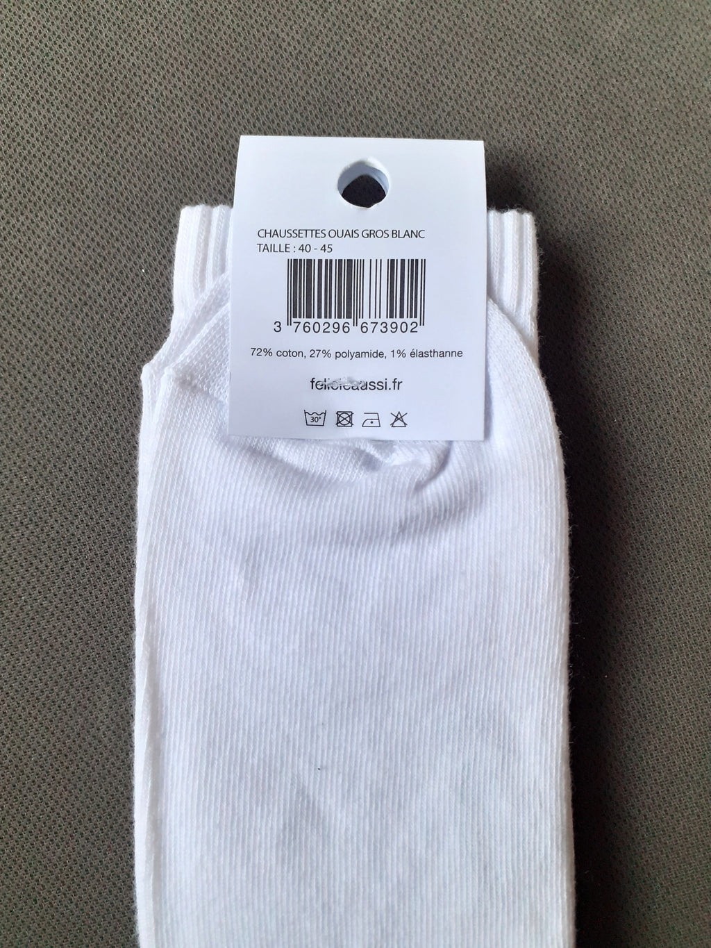 Chaussettes - OUAIS GROS - blanc 40/45