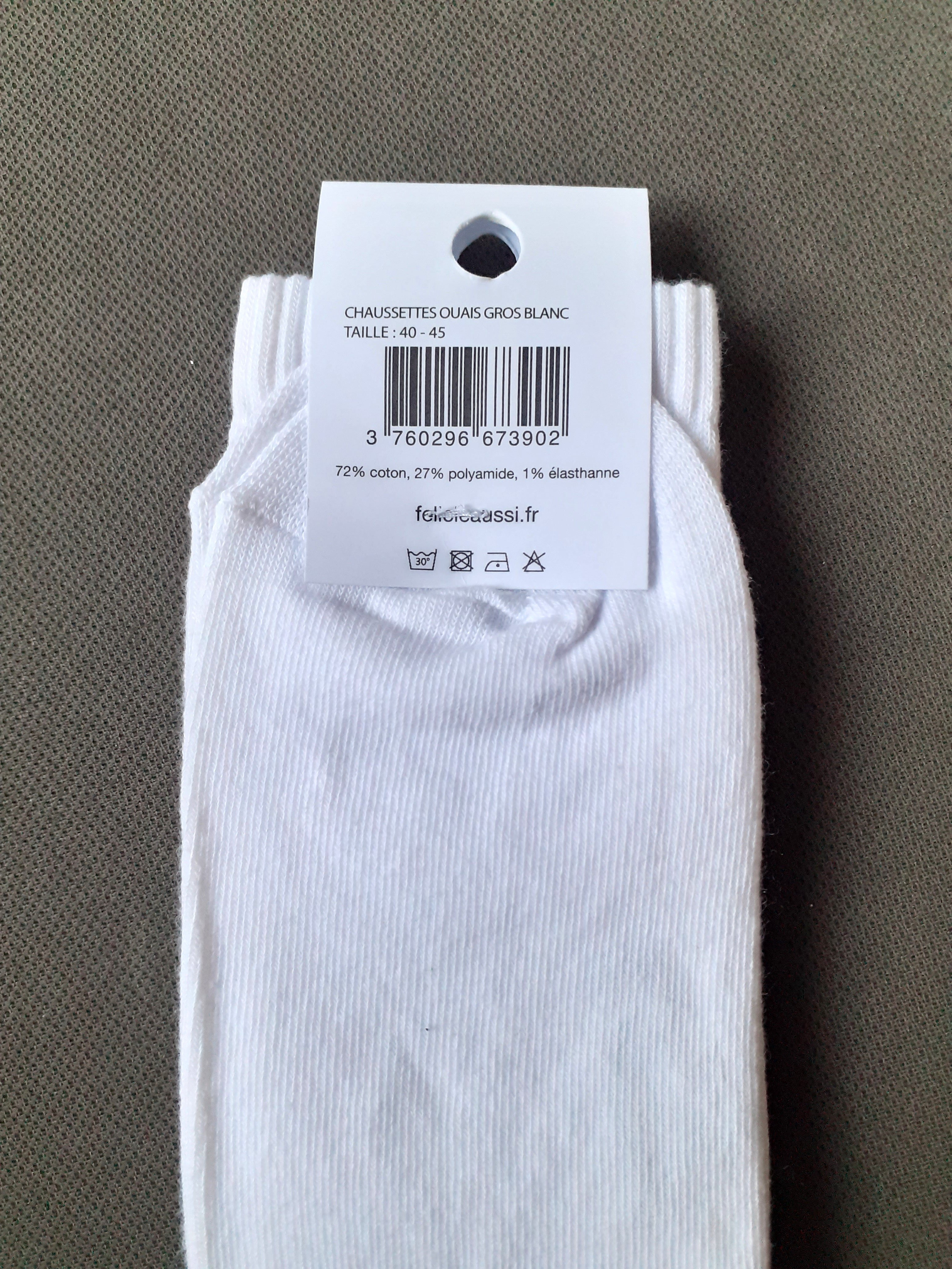 Chaussettes - OUAIS GROS - blanc 40/45