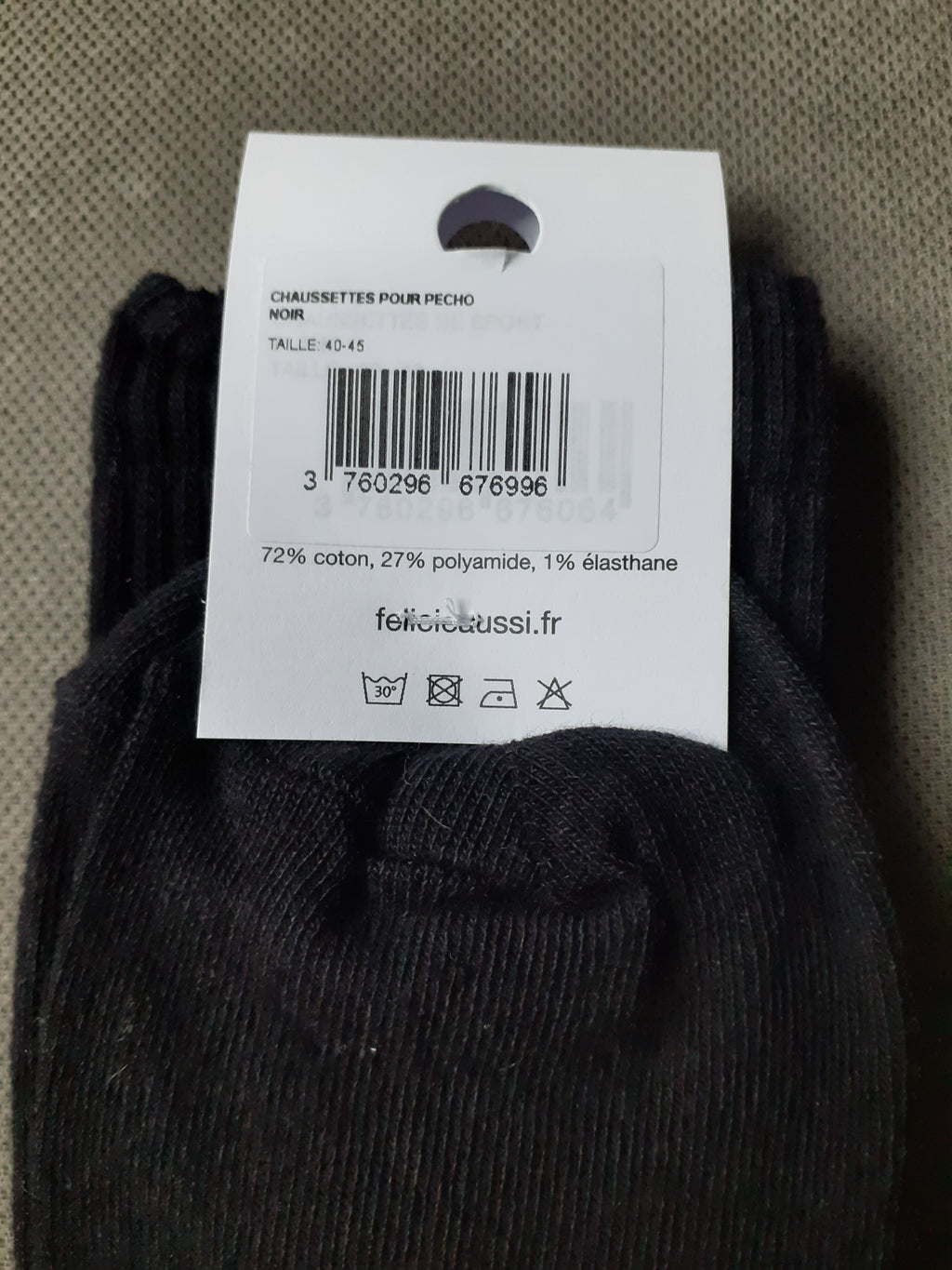 Chaussettes - PECHO - noir 40/45
