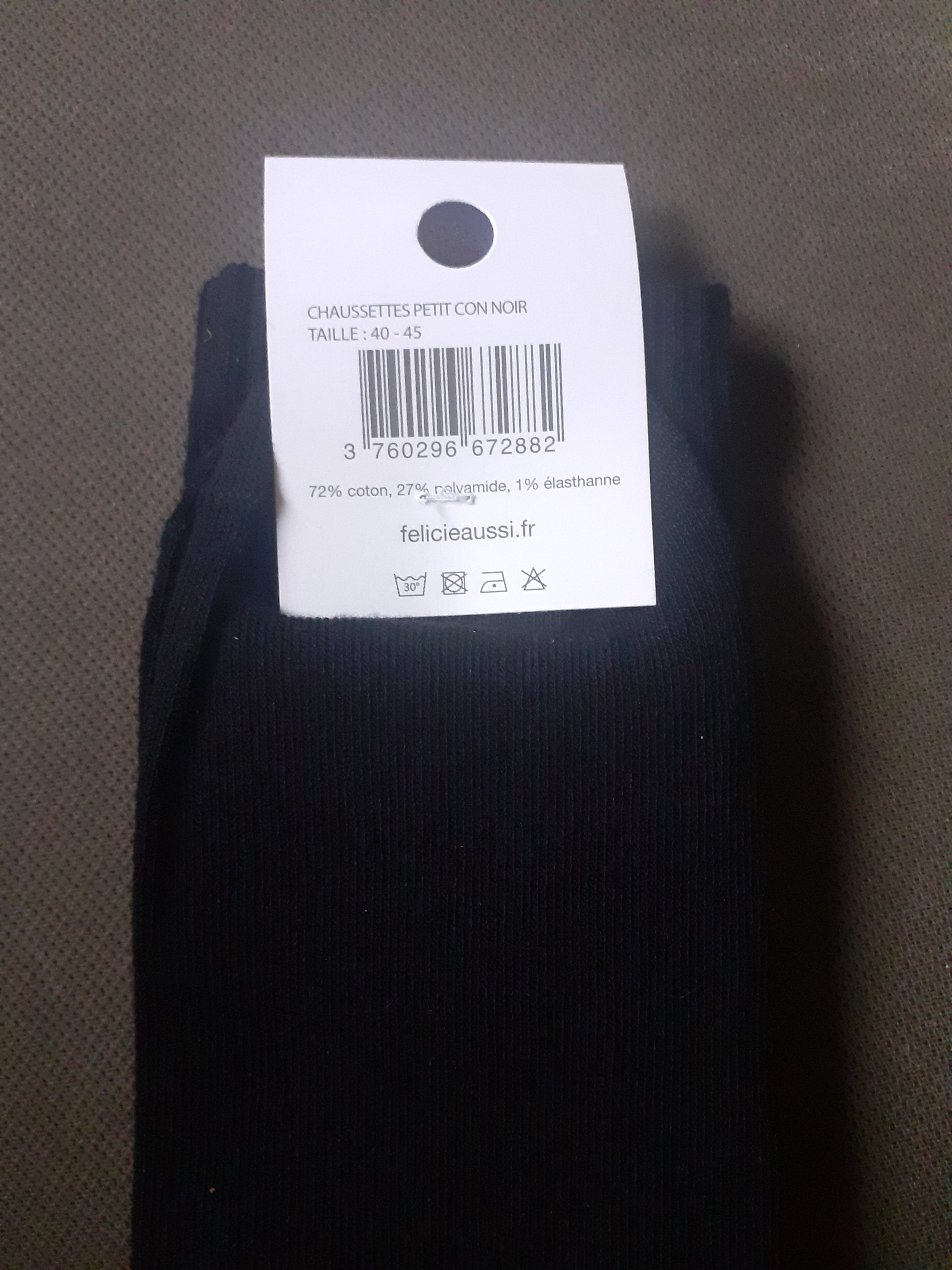 Chaussettes - PETIT CON - noire 40/45