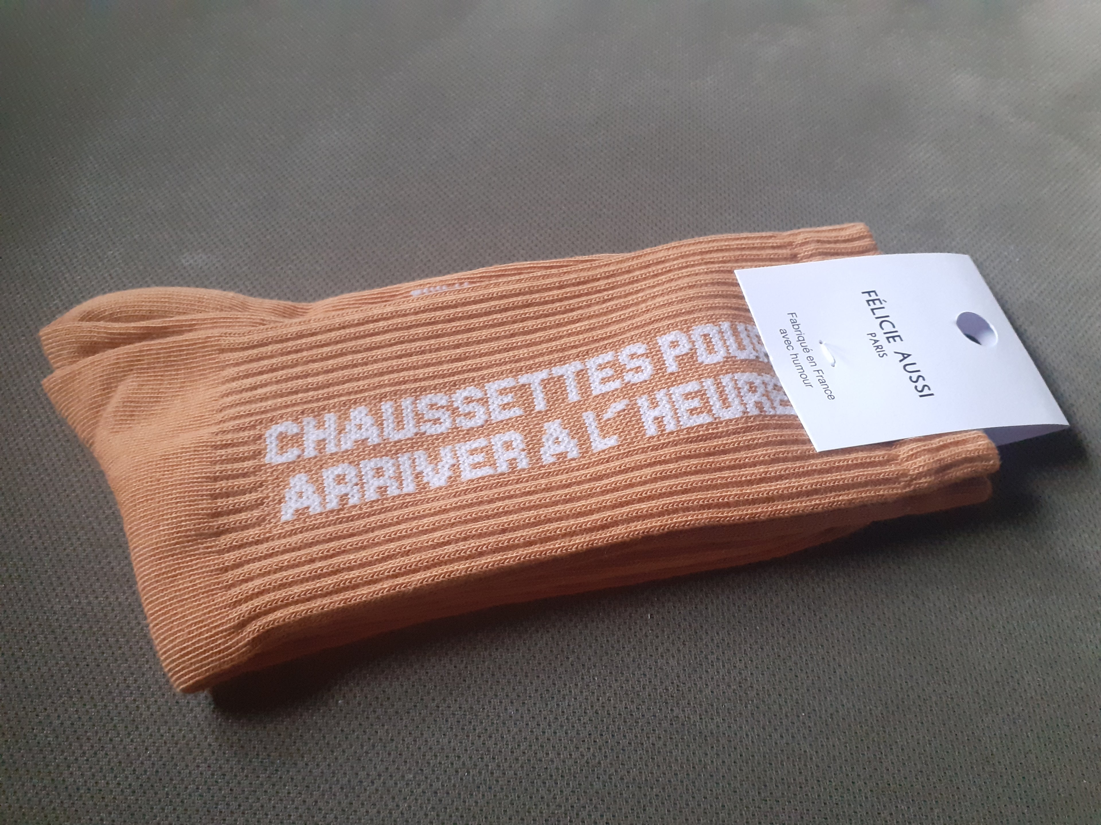 Chaussettes - POUR ARRIVER A L'HEURE - caramel 36/40