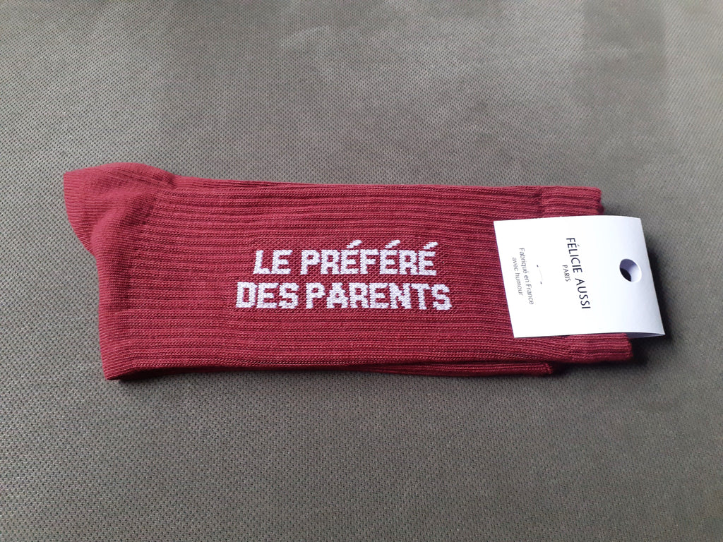 Chaussettes - Le Préféré des Parents- bordeaux 40/45