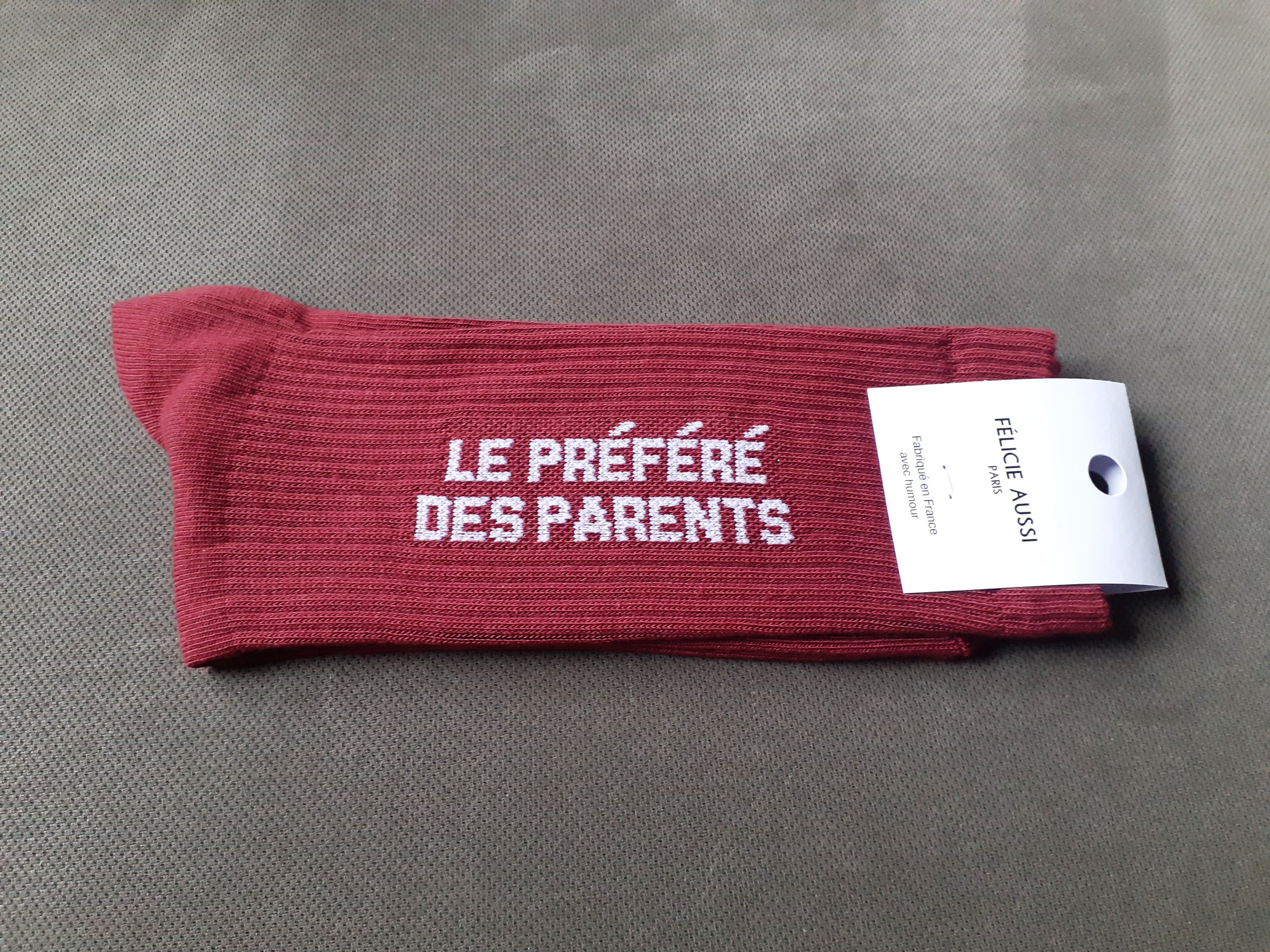 Chaussettes - Le Préféré des Parents- bordeaux 40/45