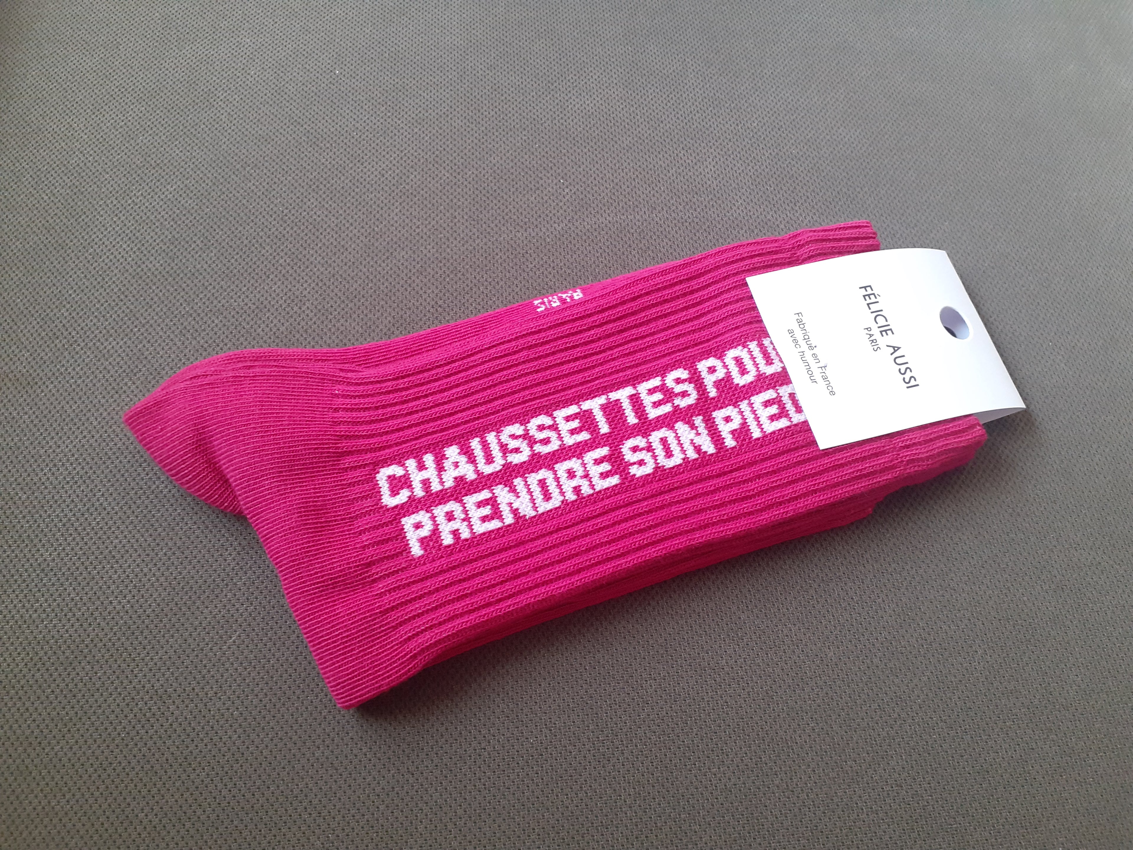 Chaussettes - Pour Prendre Son Pied - framboise 36/40