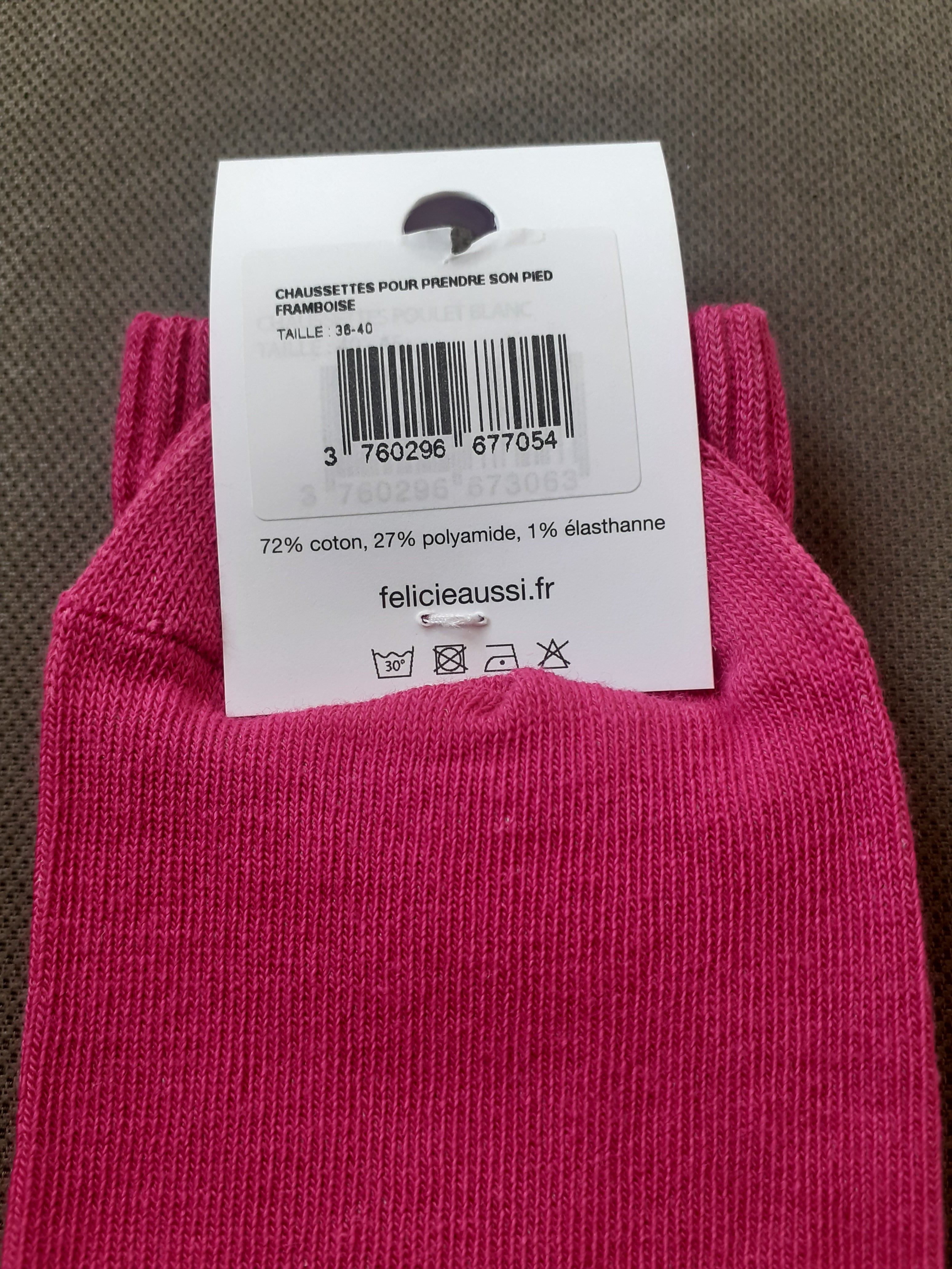 Chaussettes - Pour Prendre Son Pied - framboise 36/40
