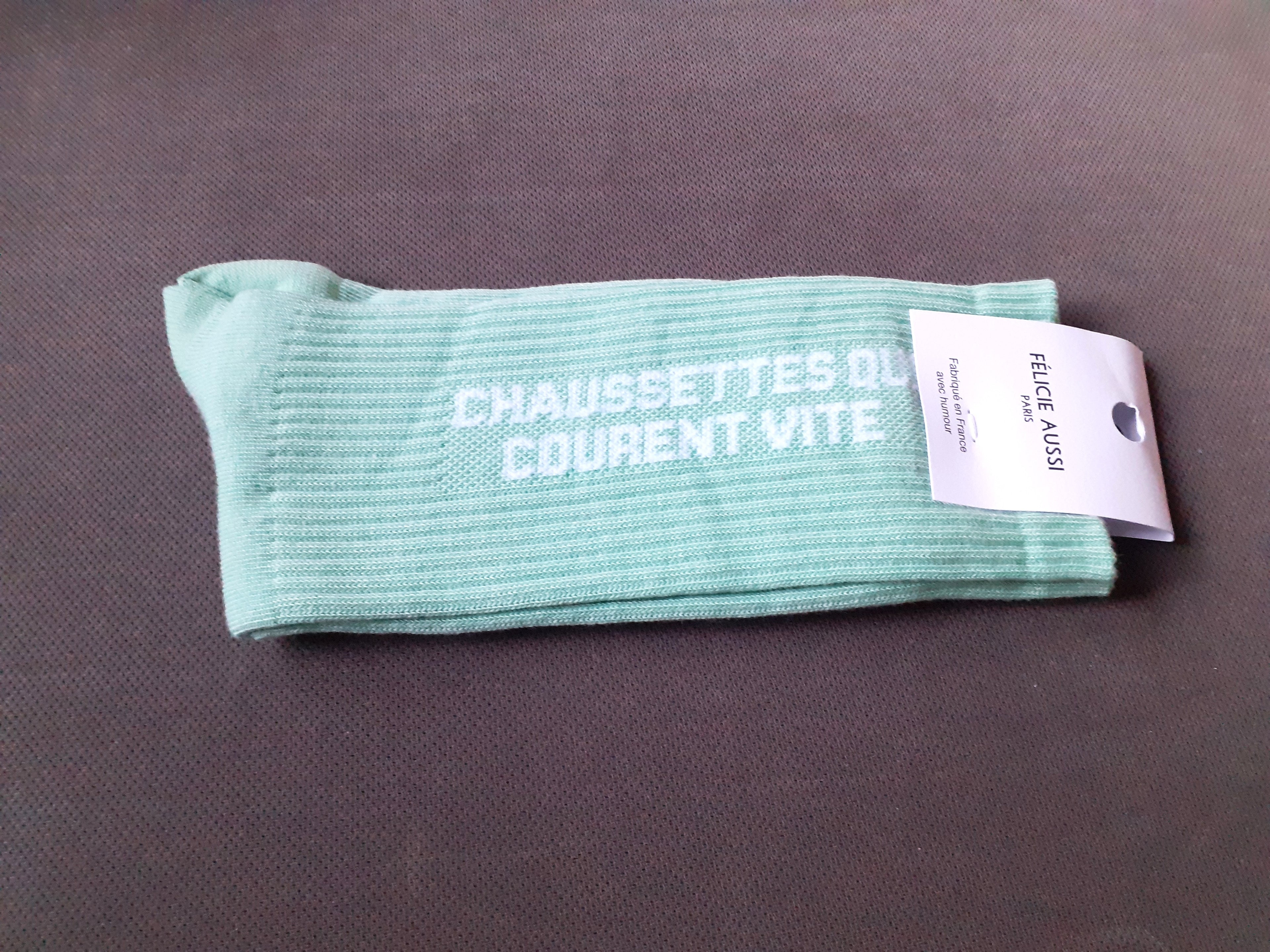Chaussettes - Courent Vite - lichen 40/45