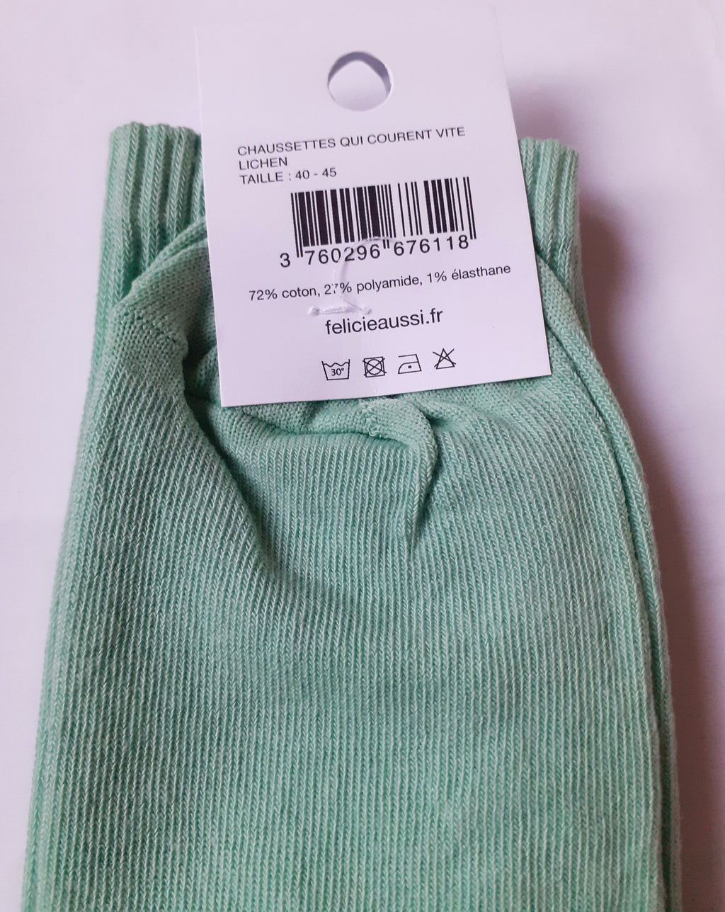 Chaussettes - Courent Vite - lichen 40/45