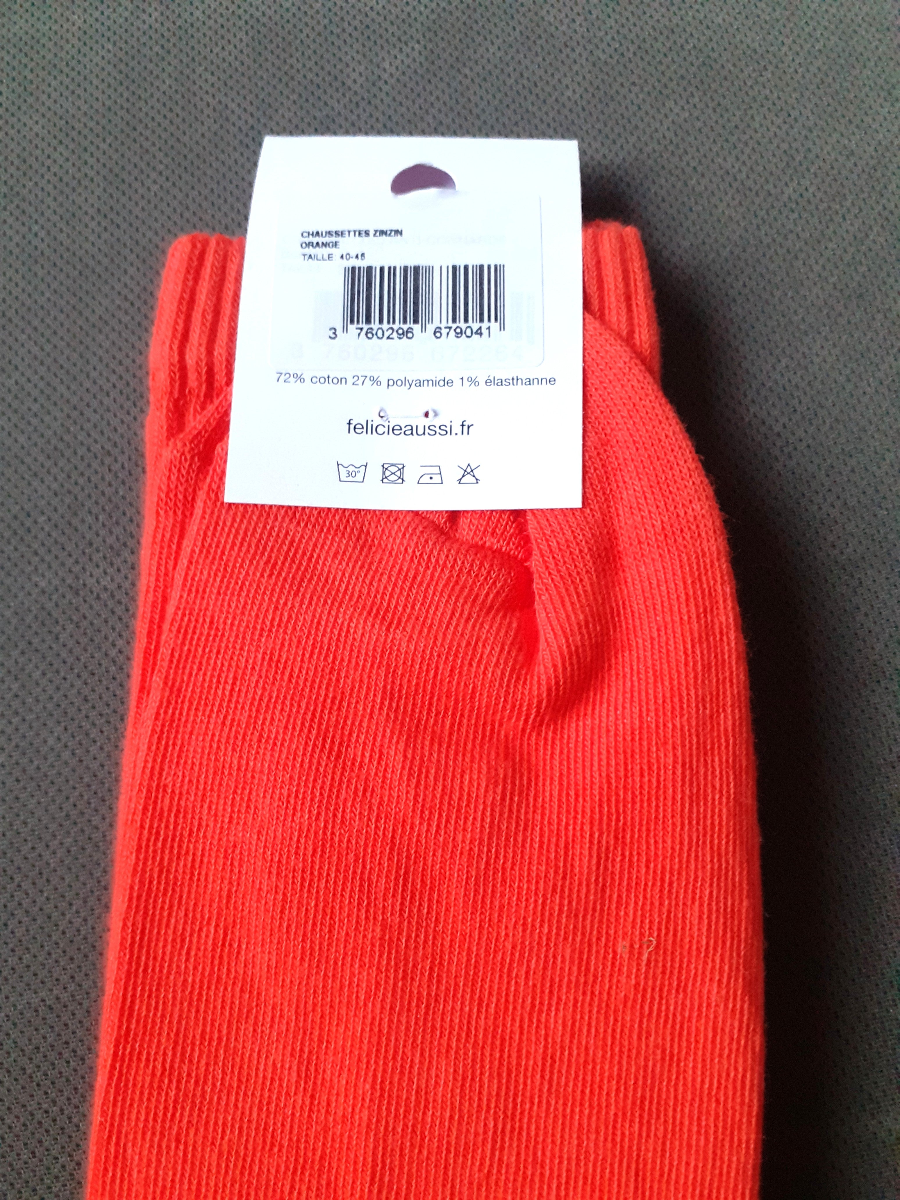 Chaussettes - ZINZIN - orange 40/45